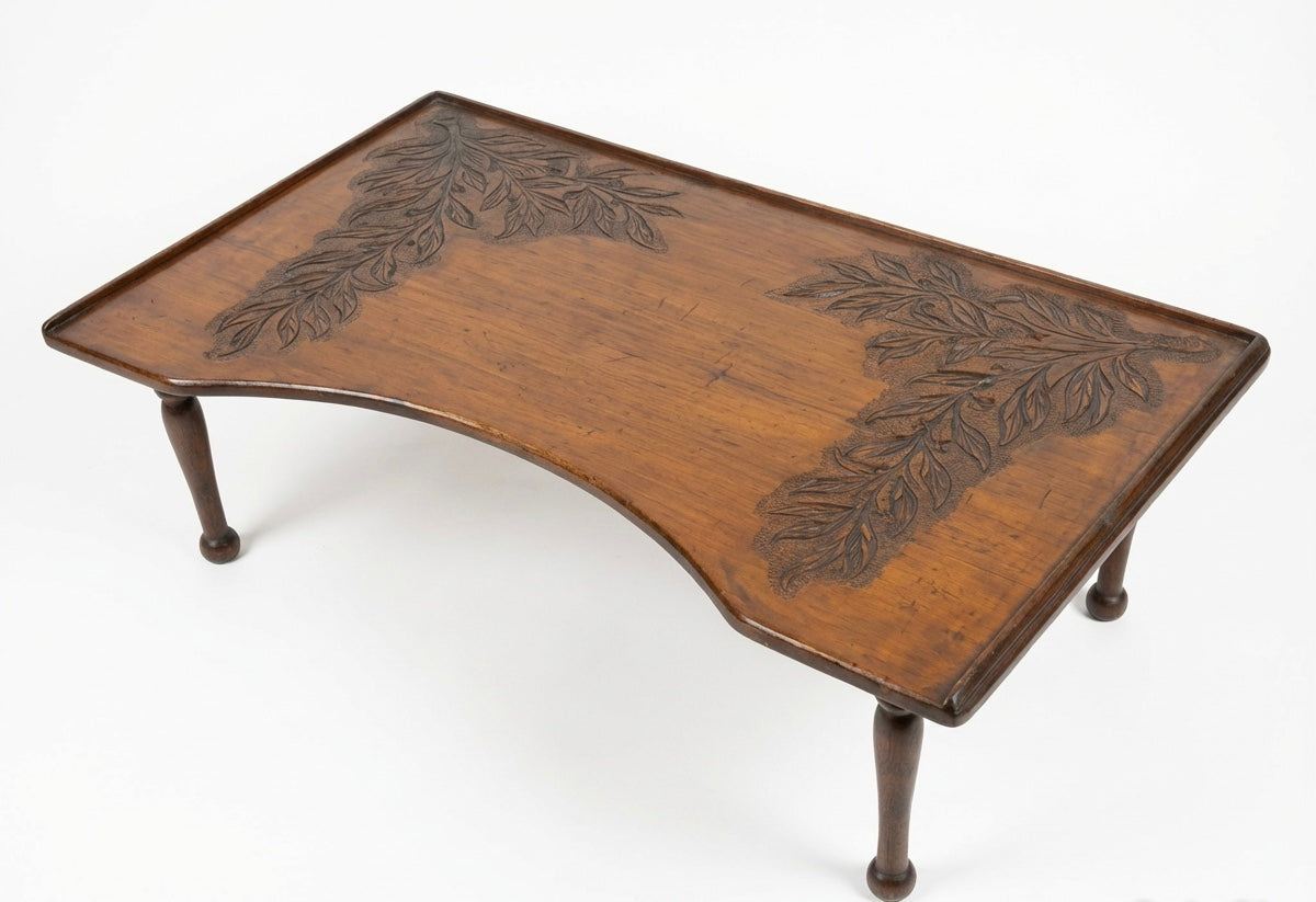 000544....Handsome Antique Mahogany Breakfast Tray ( sold )