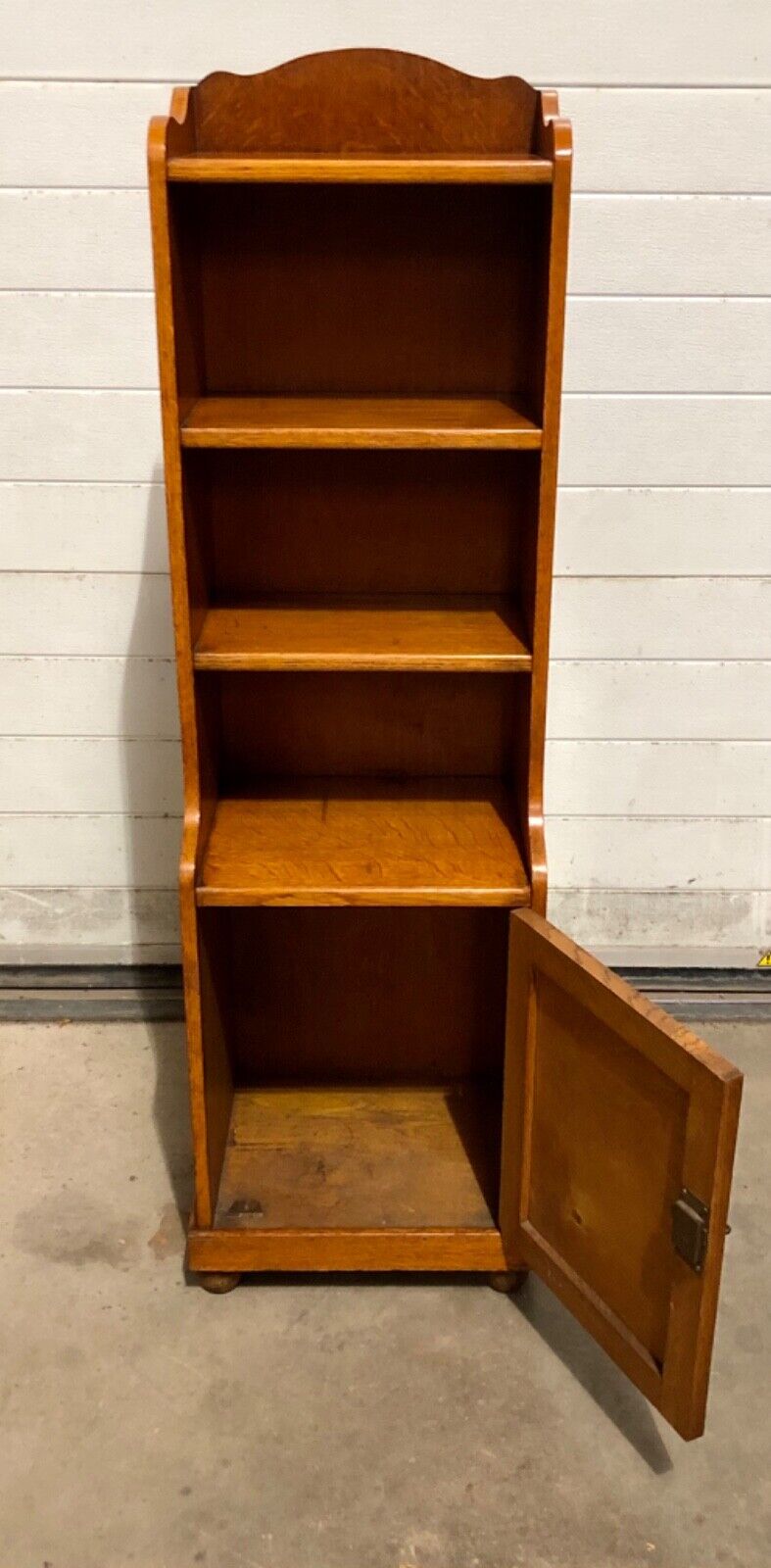 000748....Handsome Vintage Bookcase With Cupboard And Shelves( sold )