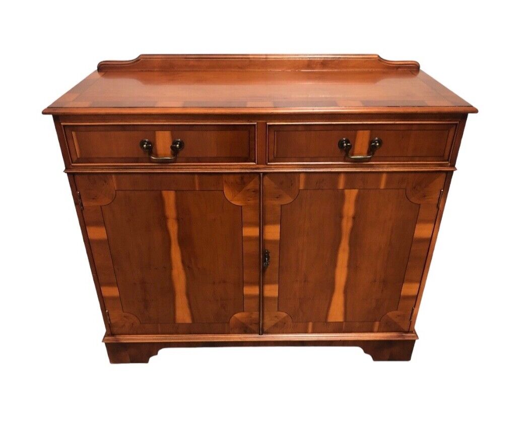 000824....Stunning Pair Of Vintage Yew Side Cabinets ( sold )