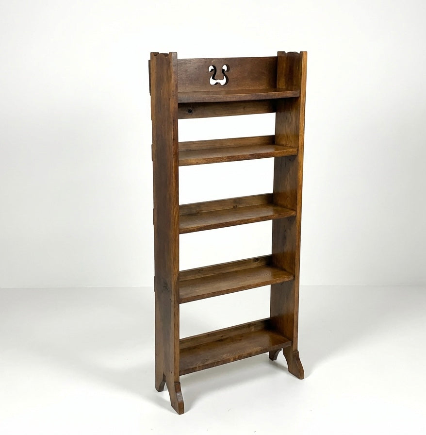 000549....Handsome Arts And Crafts Oak Bookcase ( sold )