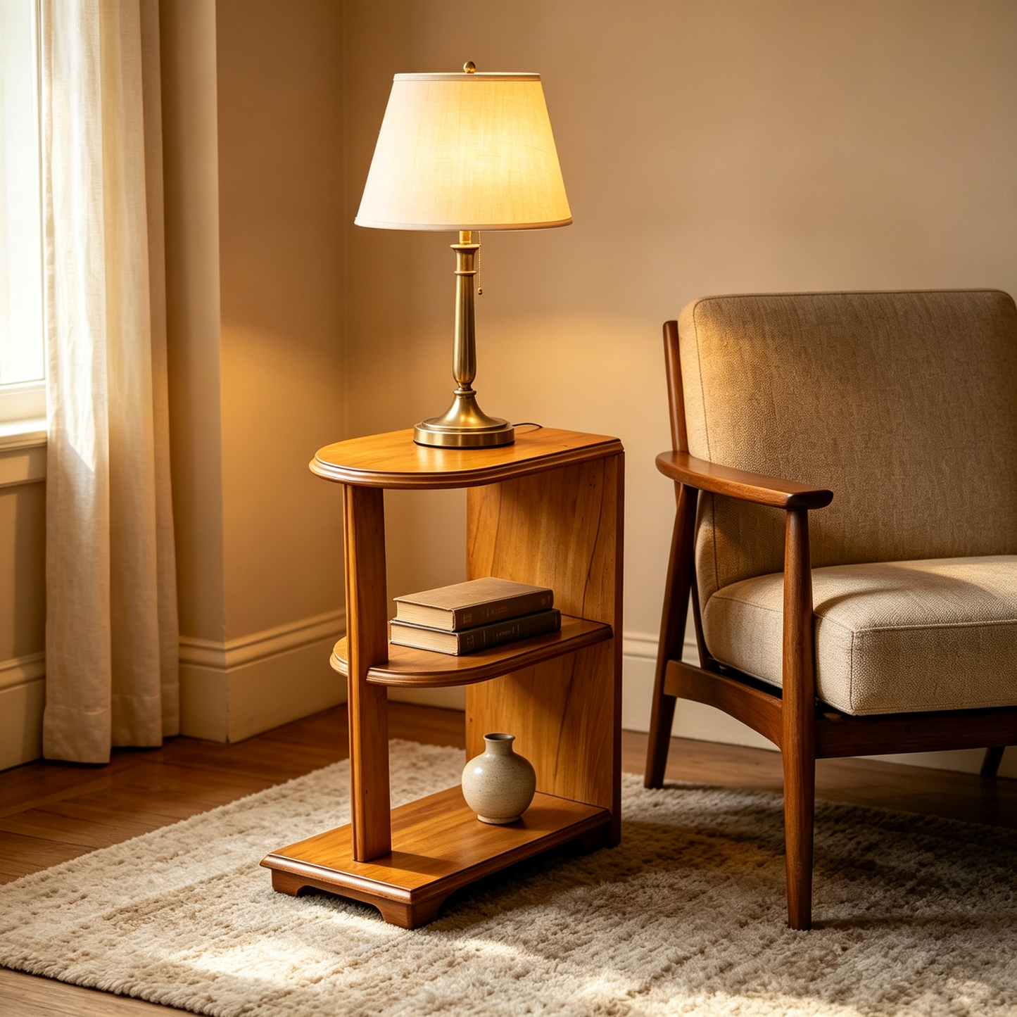 000499....Handsome Art Deco Side Or Lamp Table