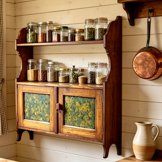 000507....Handsome Arts And Crafts Wall Cabinet