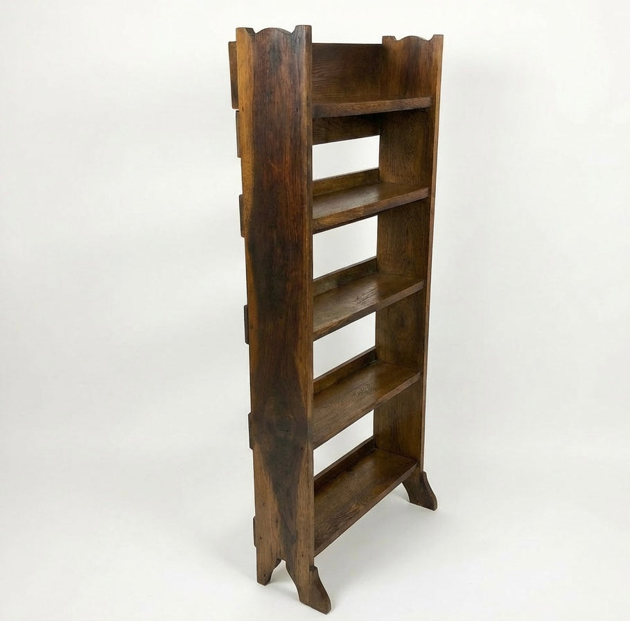 000549....Handsome Arts And Crafts Oak Bookcase ( sold )