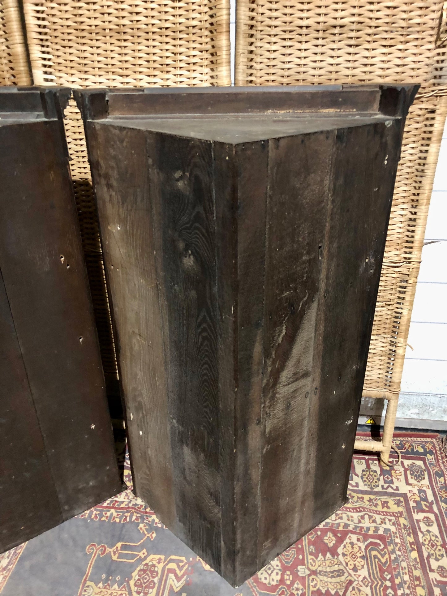 000560....Handsome Pair Of Mahogany Glazed Corner Cabinets