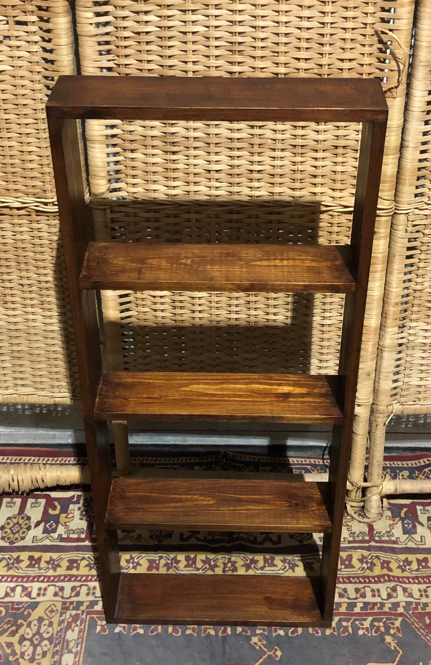 000563....Handsome Pair Of Vintage Pine Shelves Or Spice Racks