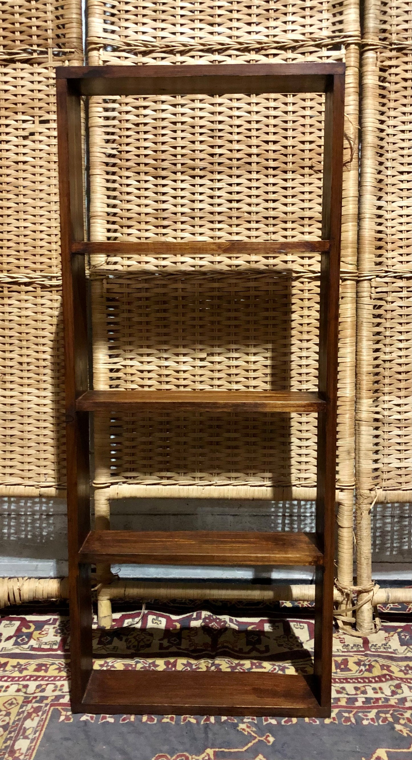000563....Handsome Pair Of Vintage Pine Shelves Or Spice Racks