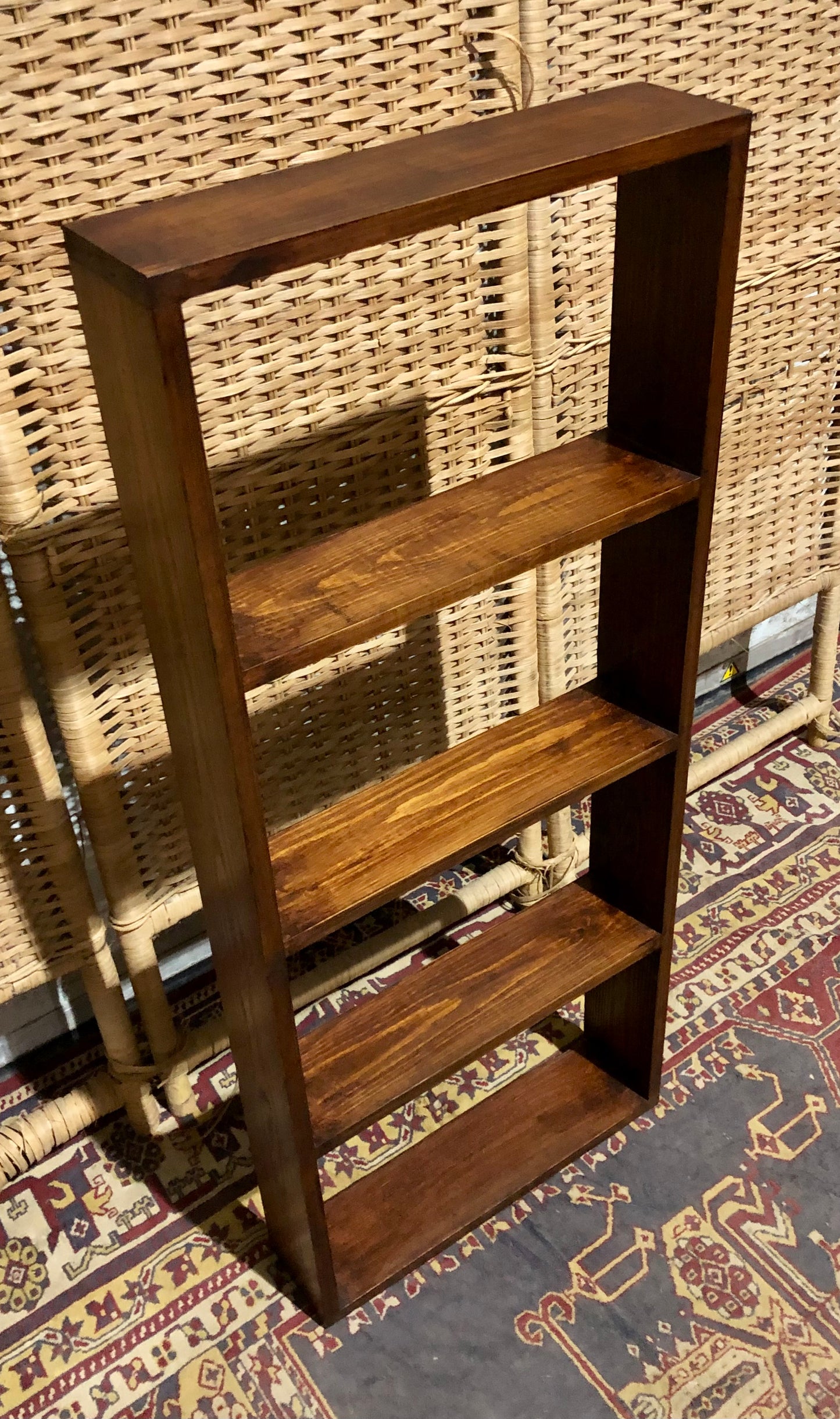 000563....Handsome Pair Of Vintage Pine Shelves Or Spice Racks