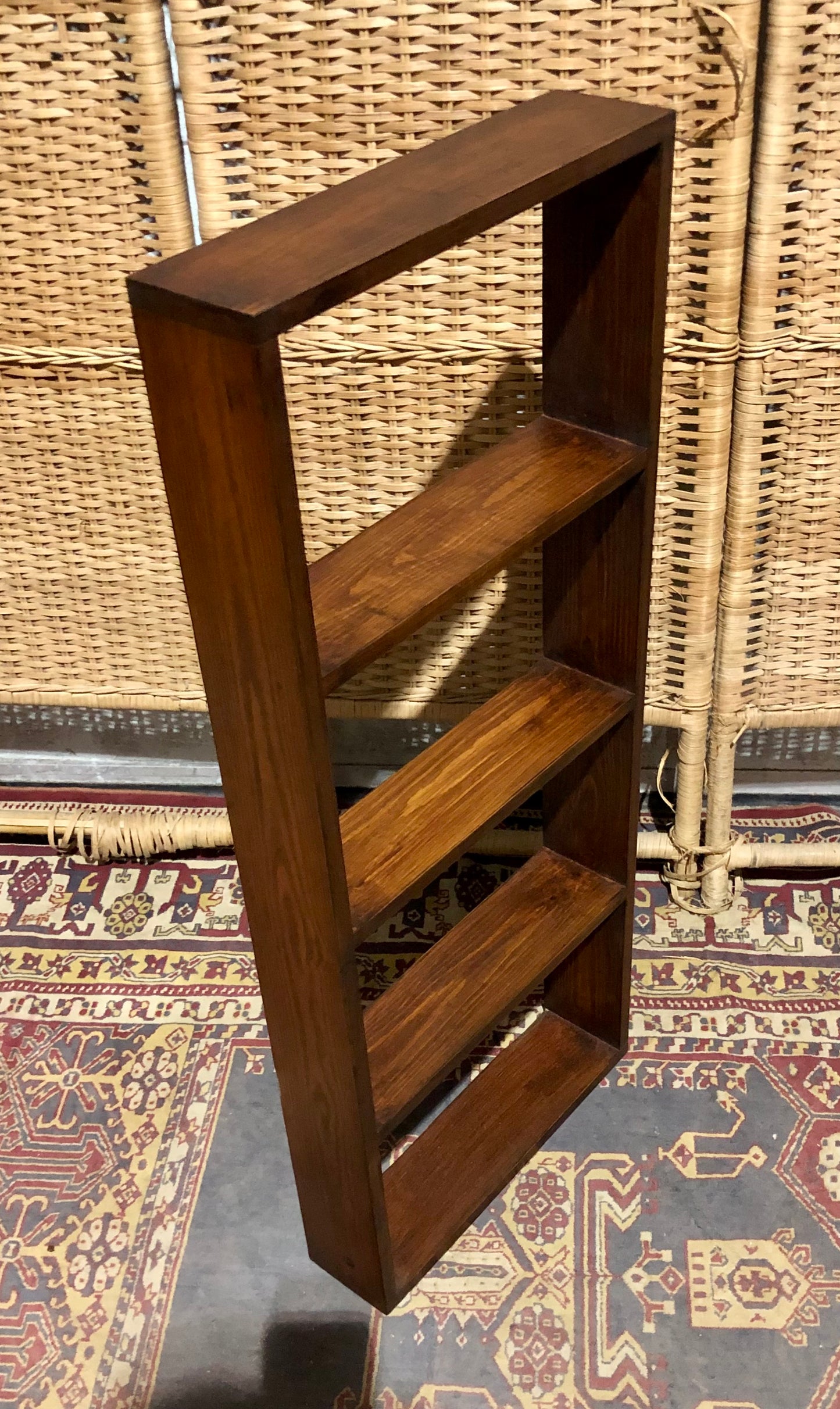 000563....Handsome Pair Of Vintage Pine Shelves Or Spice Racks