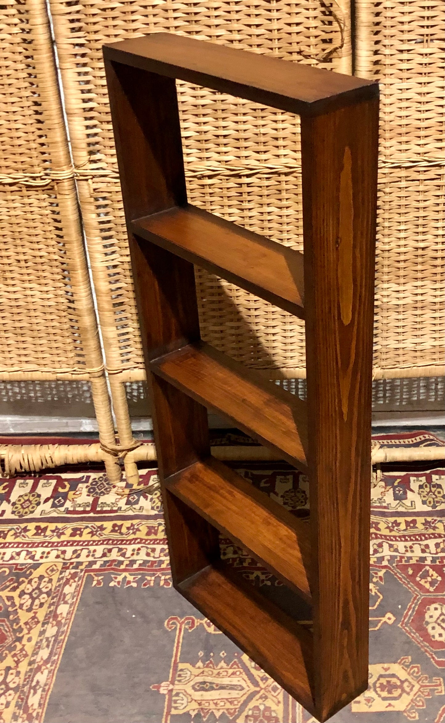000563....Handsome Pair Of Vintage Pine Shelves Or Spice Racks