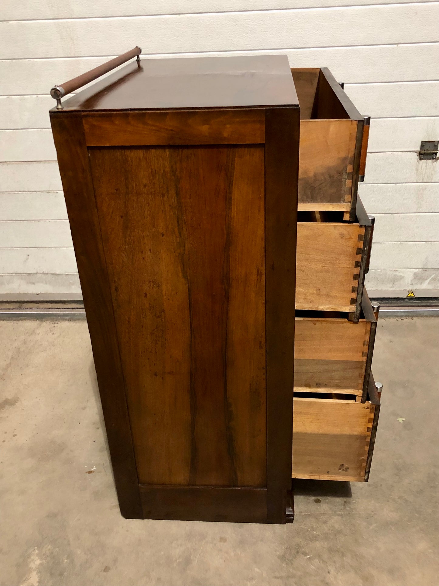 000728....Handsome Art Deco Walnut Chest Of Drawers ( sold )