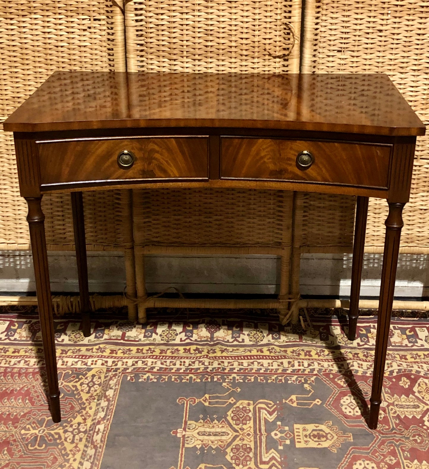 000562....Handsome Vintage Mahogany Side Or Hall Table By Reprodux ( sold )