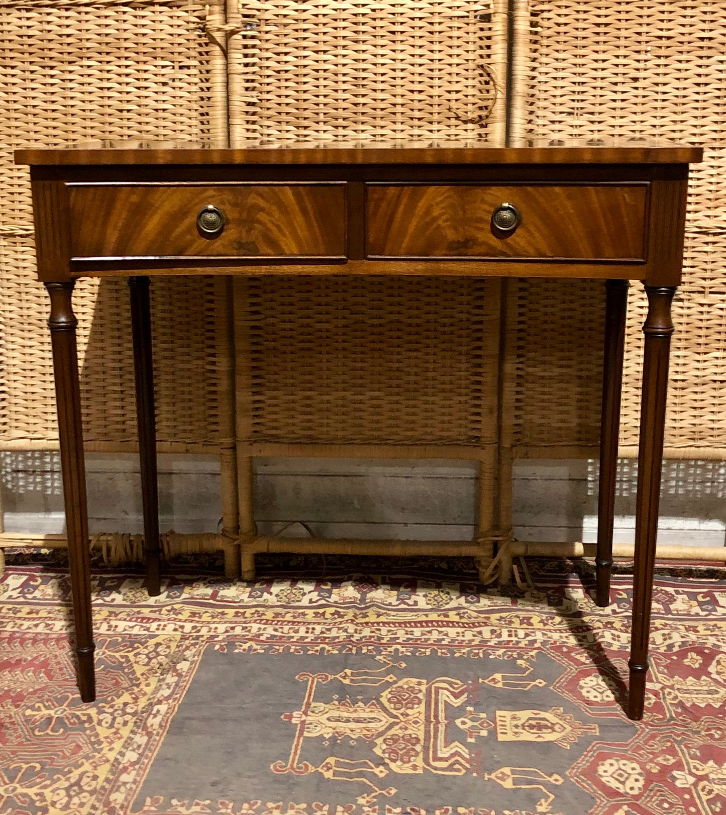 000562....Handsome Vintage Mahogany Side Or Hall Table By Reprodux ( sold )