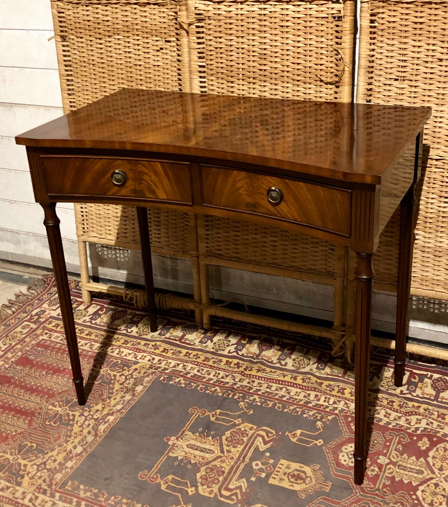000562....Handsome Vintage Mahogany Side Or Hall Table By Reprodux ( sold )