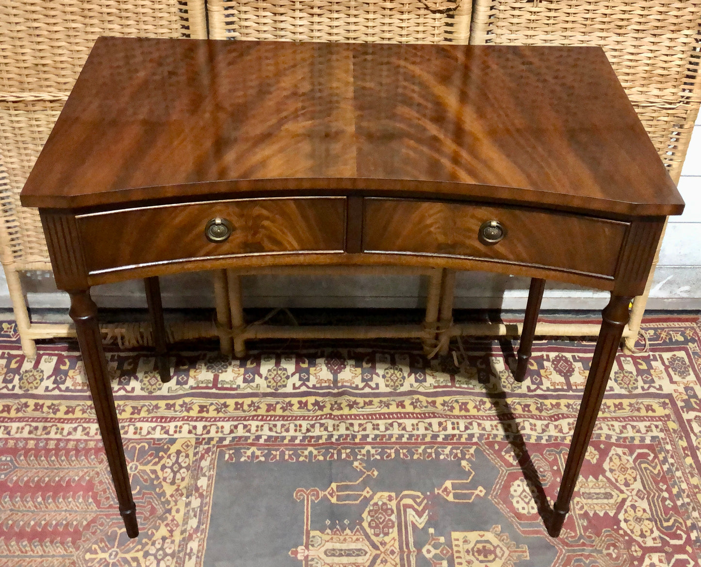 000562....Handsome Vintage Mahogany Side Or Hall Table By Reprodux ( sold )