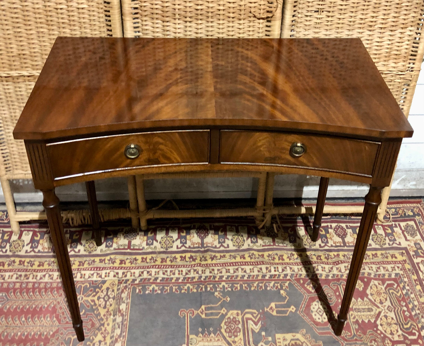 000562....Handsome Vintage Mahogany Side Or Hall Table By Reprodux ( sold )