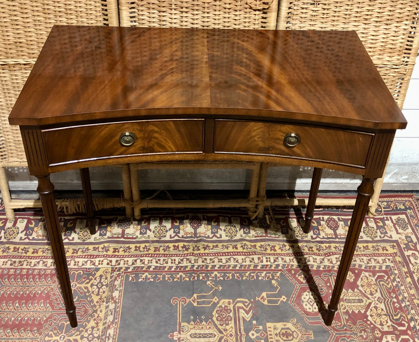 000562....Handsome Vintage Mahogany Side Or Hall Table By Reprodux ( sold )