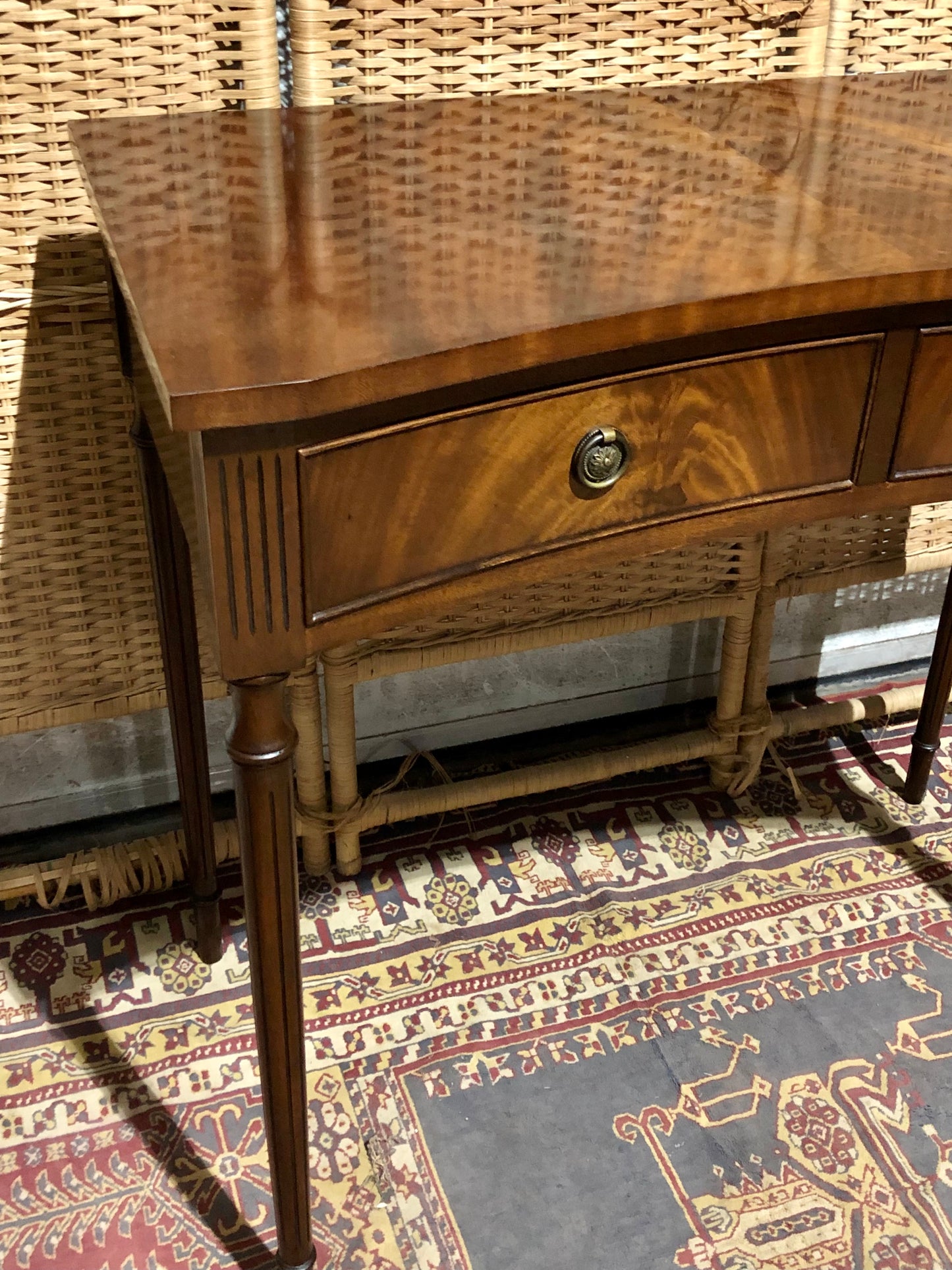 000562....Handsome Vintage Mahogany Side Or Hall Table By Reprodux ( sold )