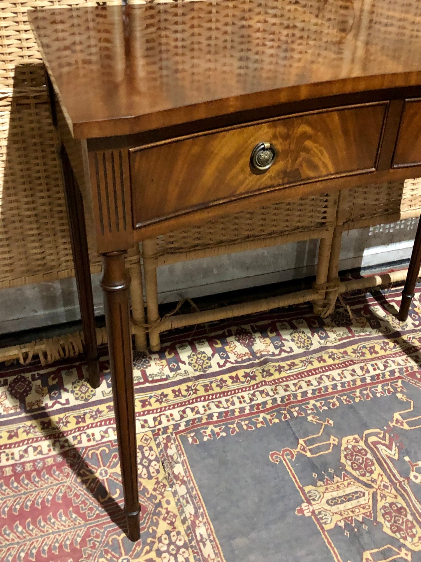 000562....Handsome Vintage Mahogany Side Or Hall Table By Reprodux ( sold )