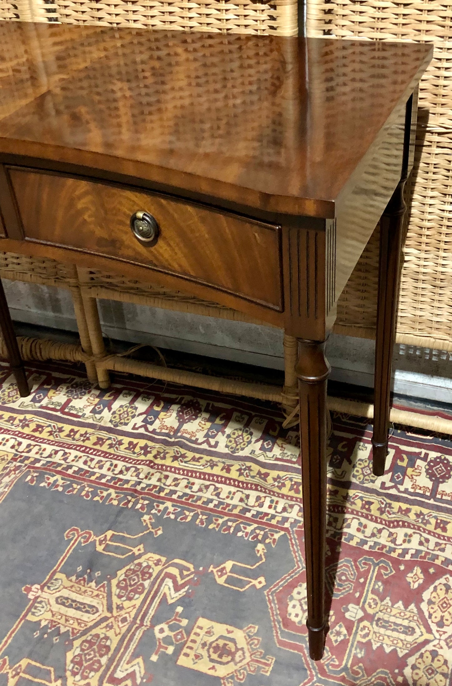 000562....Handsome Vintage Mahogany Side Or Hall Table By Reprodux ( sold )