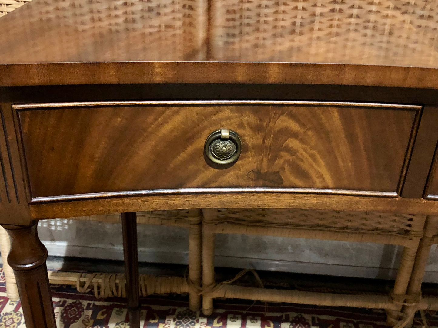 000562....Handsome Vintage Mahogany Side Or Hall Table By Reprodux ( sold )