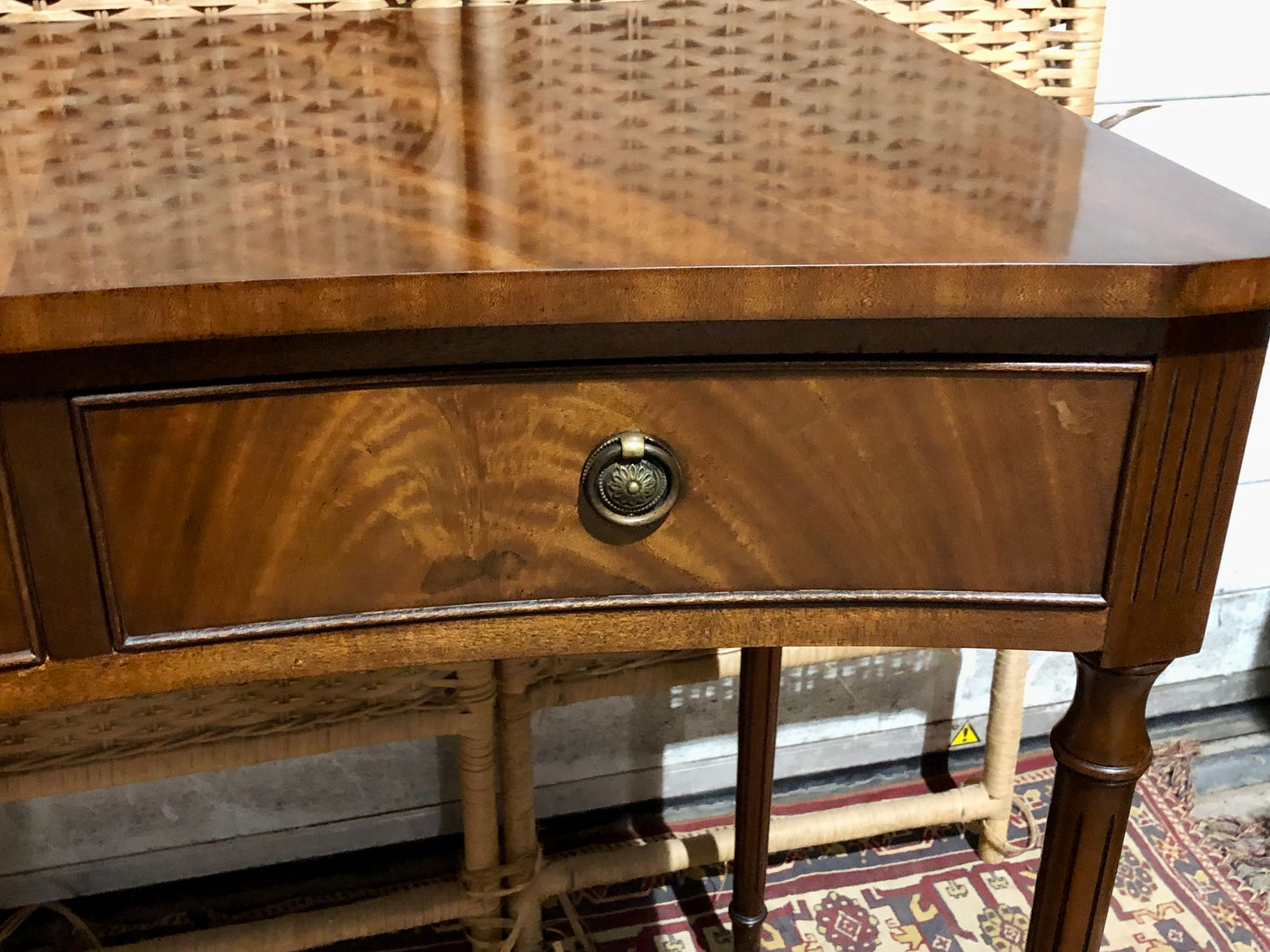 000562....Handsome Vintage Mahogany Side Or Hall Table By Reprodux ( sold )