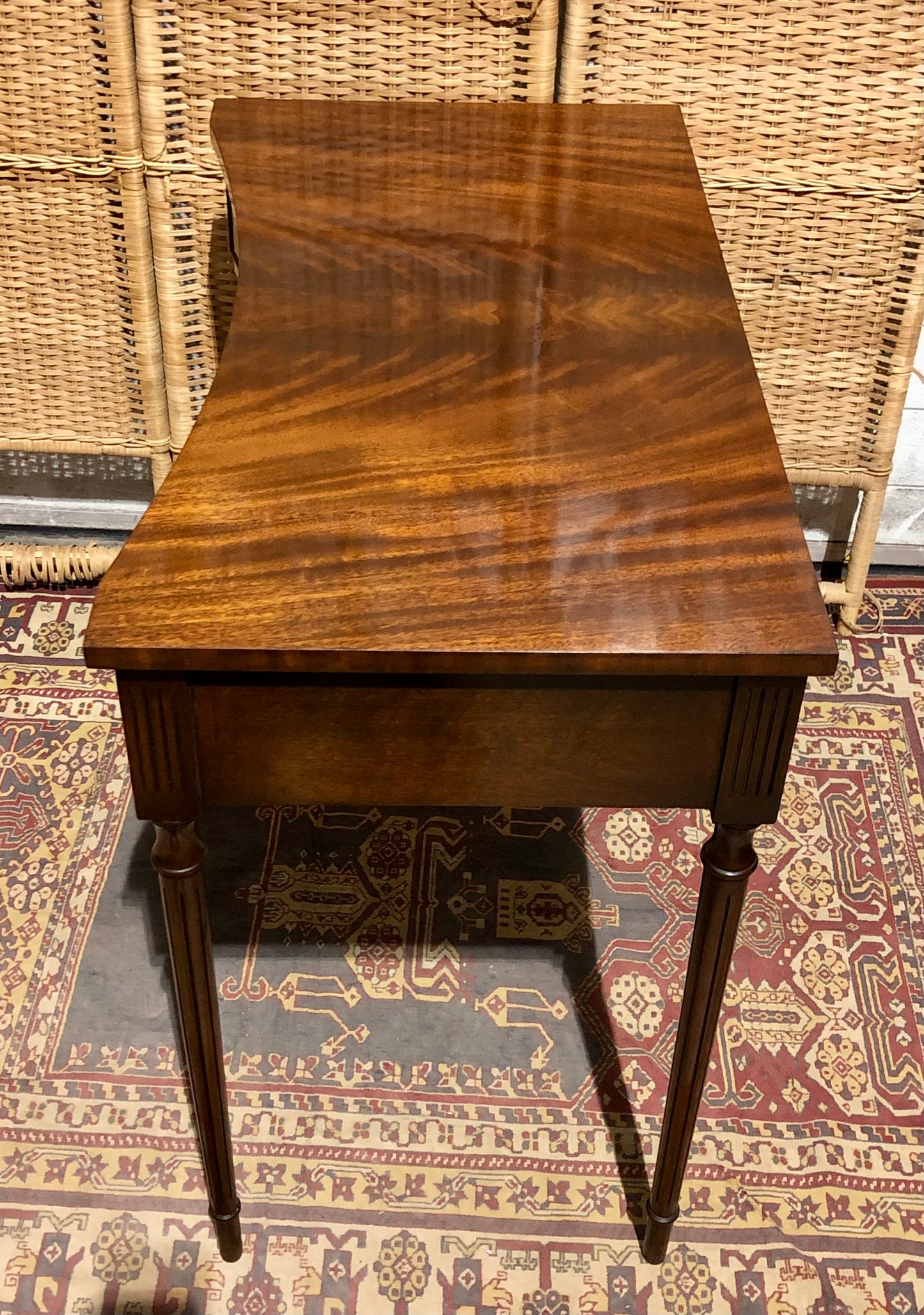 000562....Handsome Vintage Mahogany Side Or Hall Table By Reprodux ( sold )