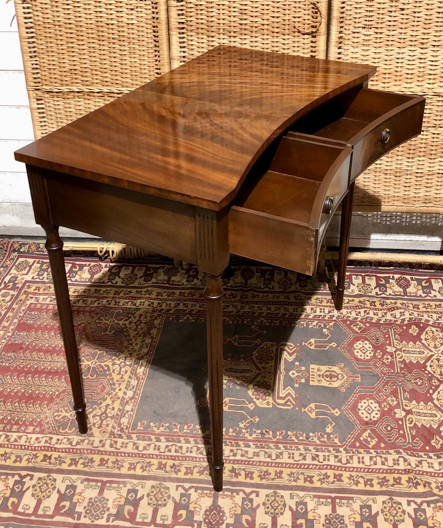 000562....Handsome Vintage Mahogany Side Or Hall Table By Reprodux ( sold )