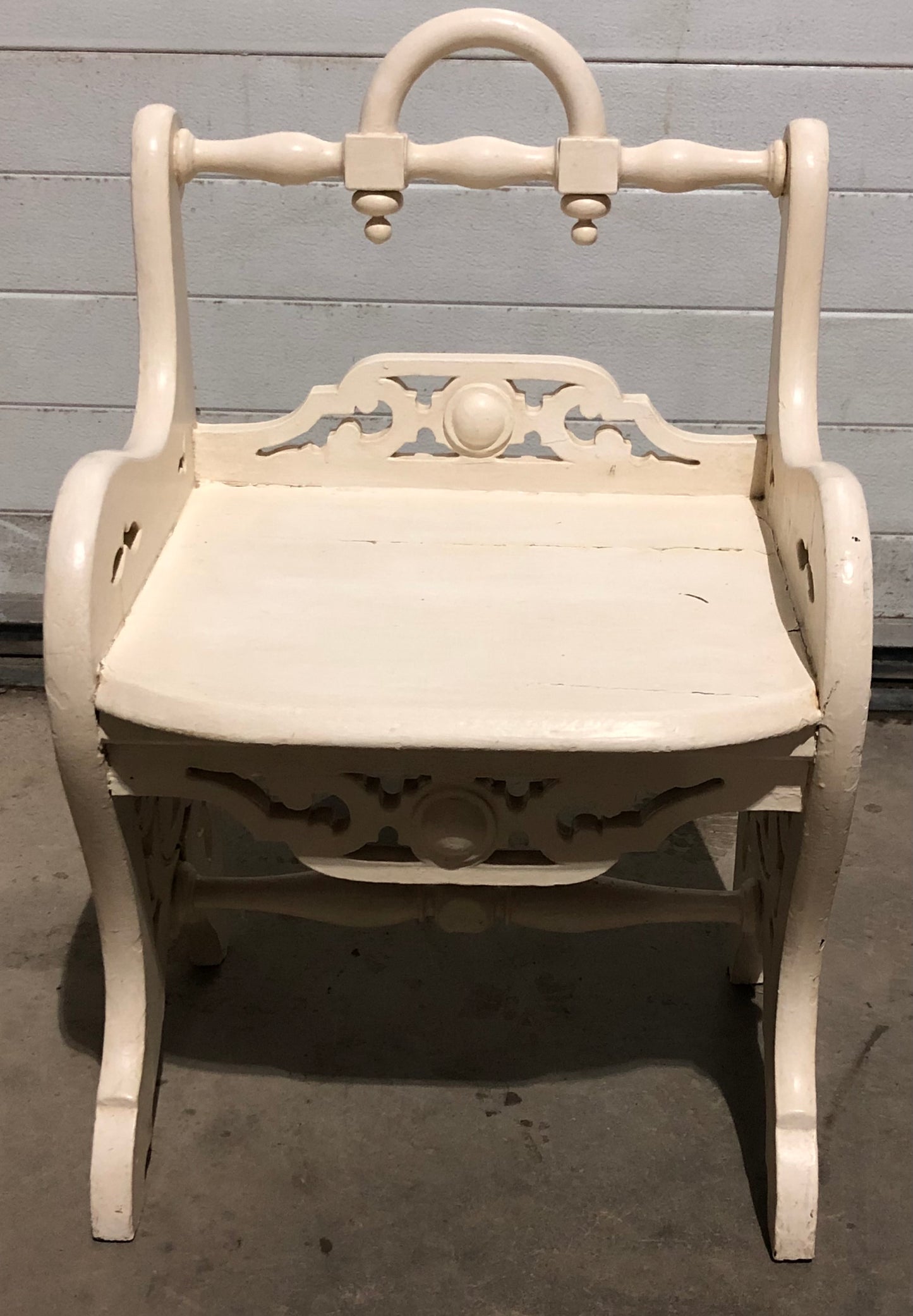 000720.... Two Antique Painted Hall Chairs In The Manner Or Richard Bridgens