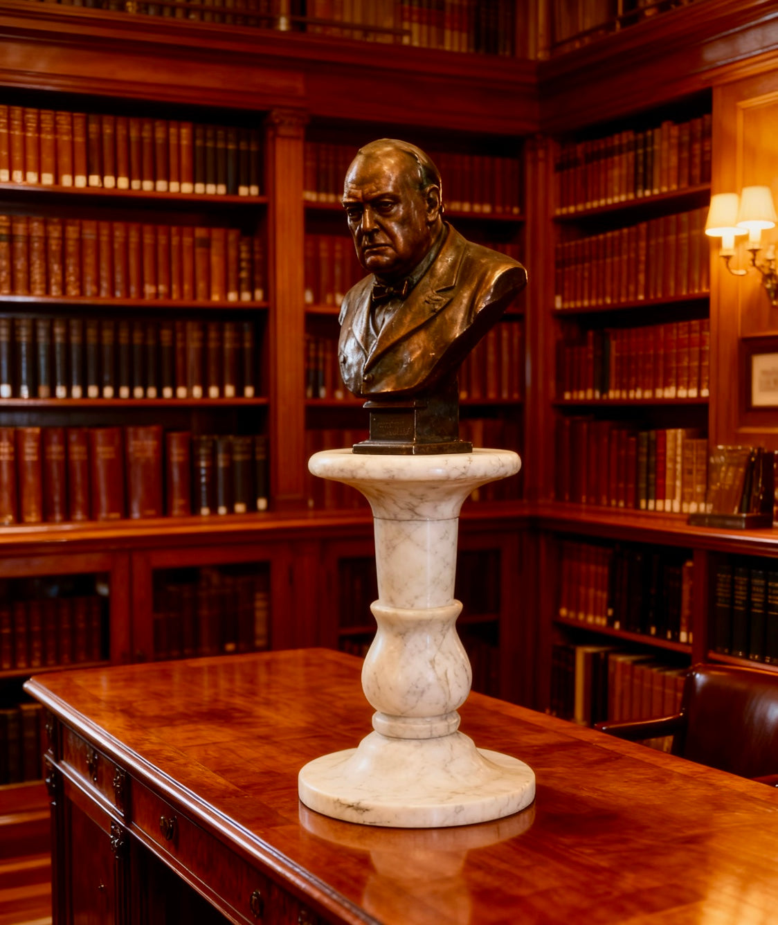 000554....Handsome Antique Off White Marble Pedestal