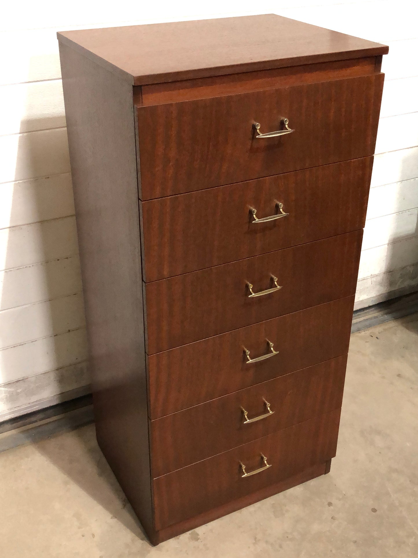 000718....Mid Century Retro Tallboy Chest / Tallboy Chest Of Drawers By Remploy