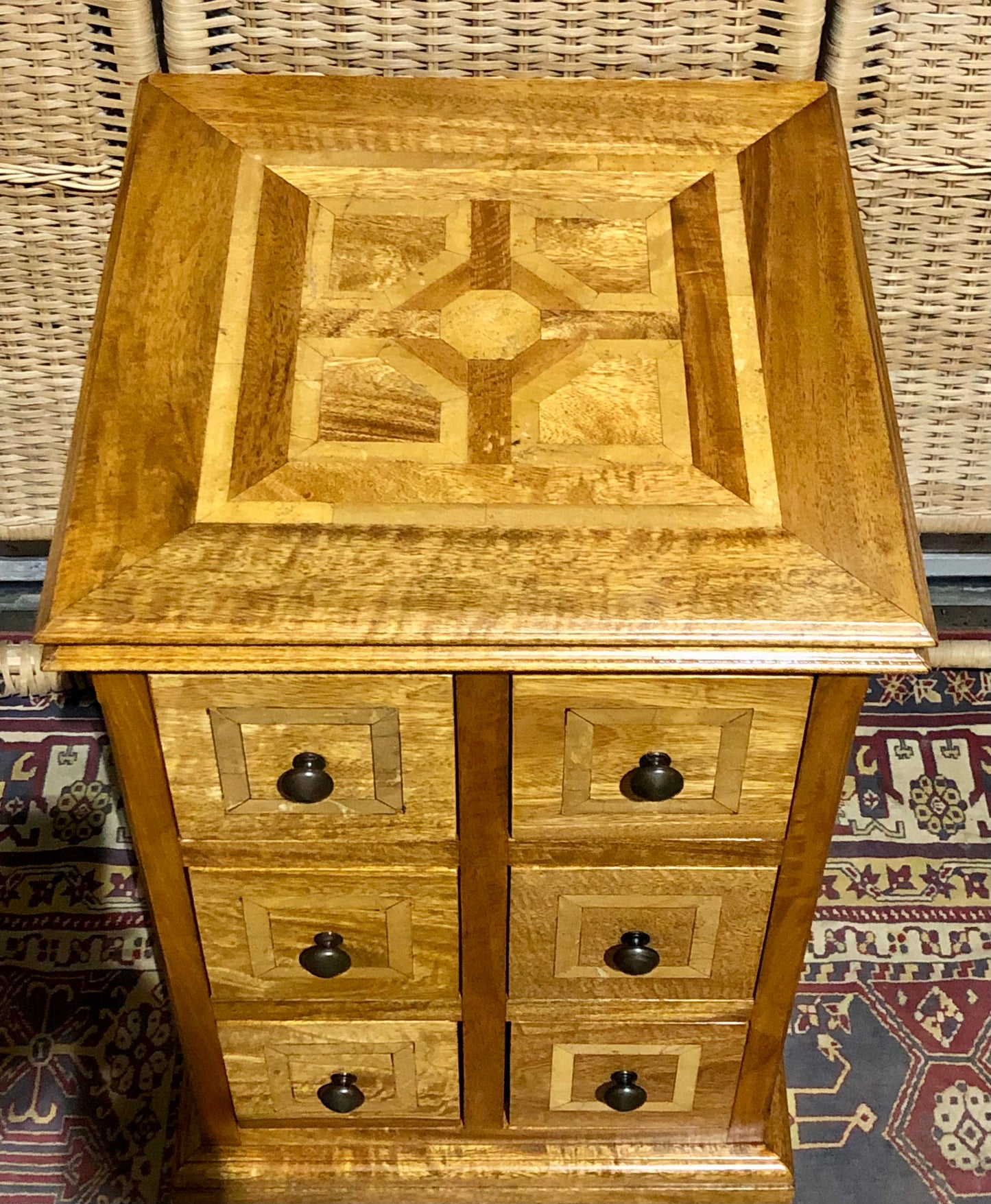 000552....Handsome Pair Of Vintage Six Drawer Chests ( sold )