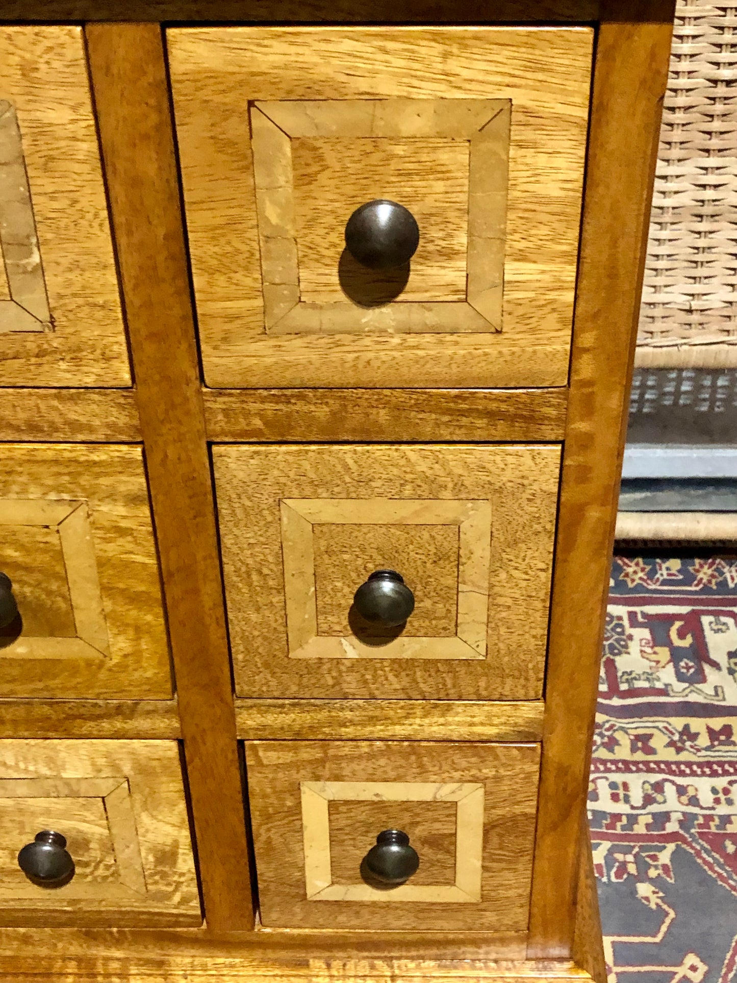 000552....Handsome Pair Of Vintage Six Drawer Chests ( sold )