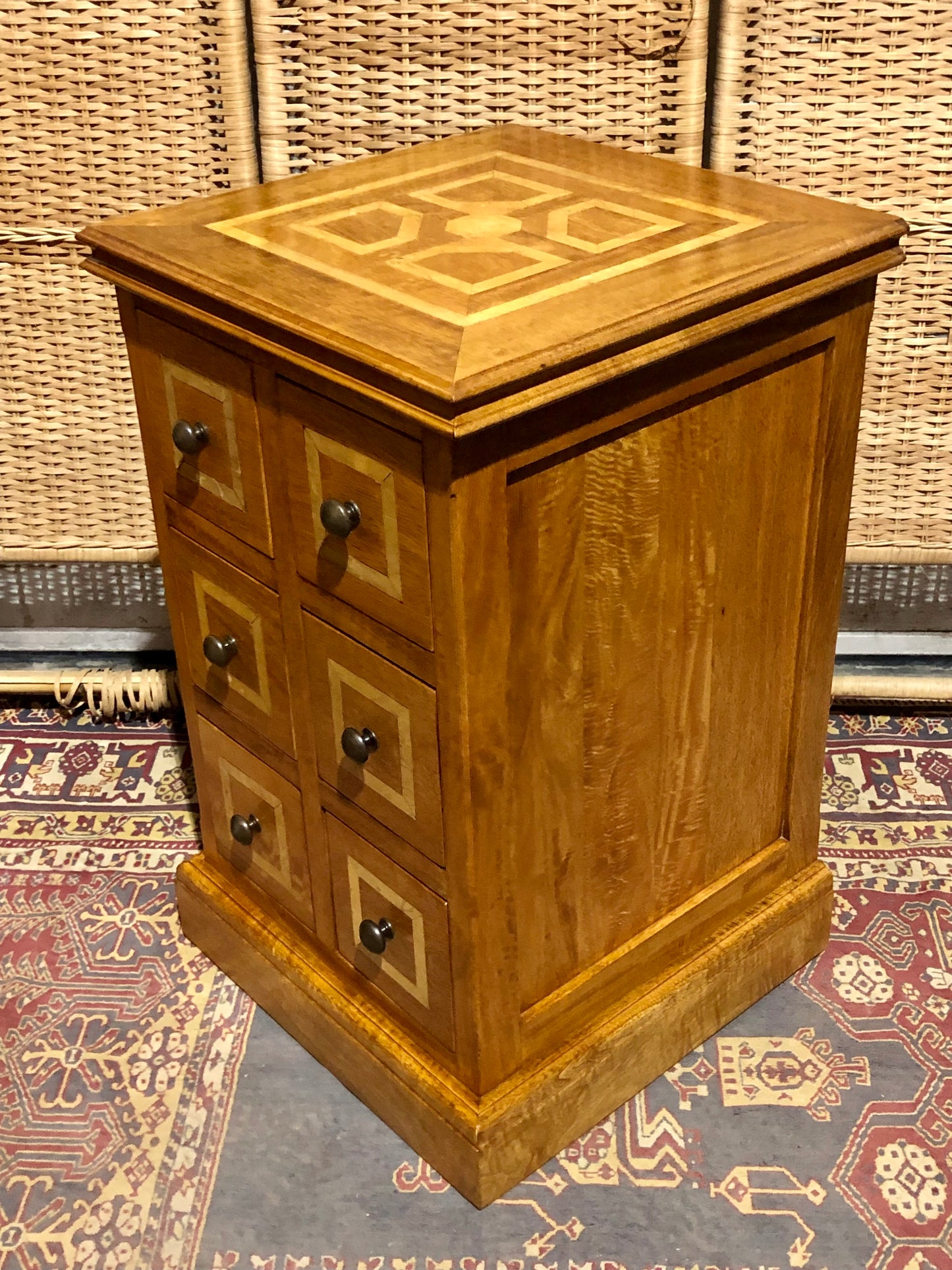 000552....Handsome Pair Of Vintage Six Drawer Chests ( sold )