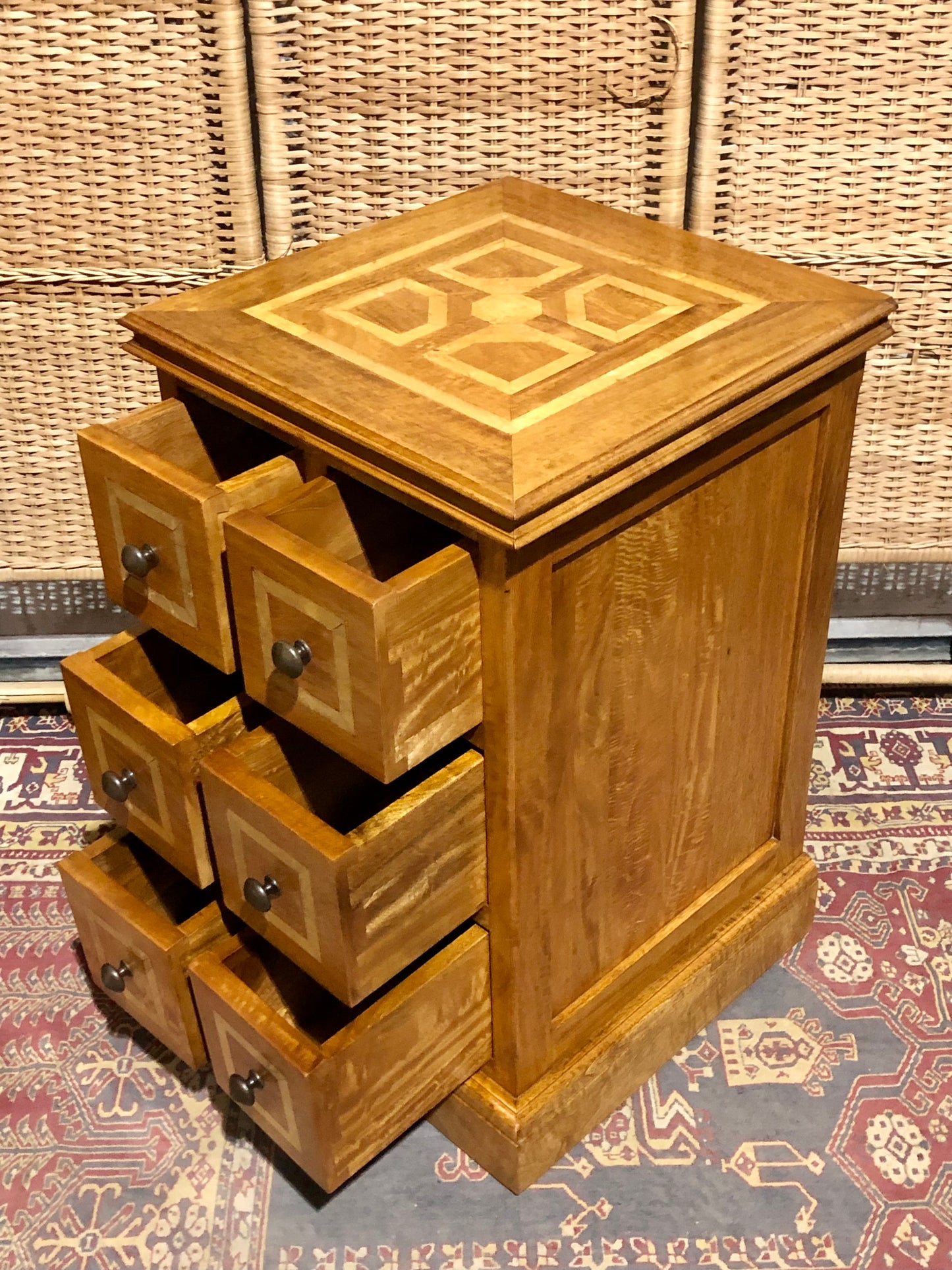 000552....Handsome Pair Of Vintage Six Drawer Chests ( sold )