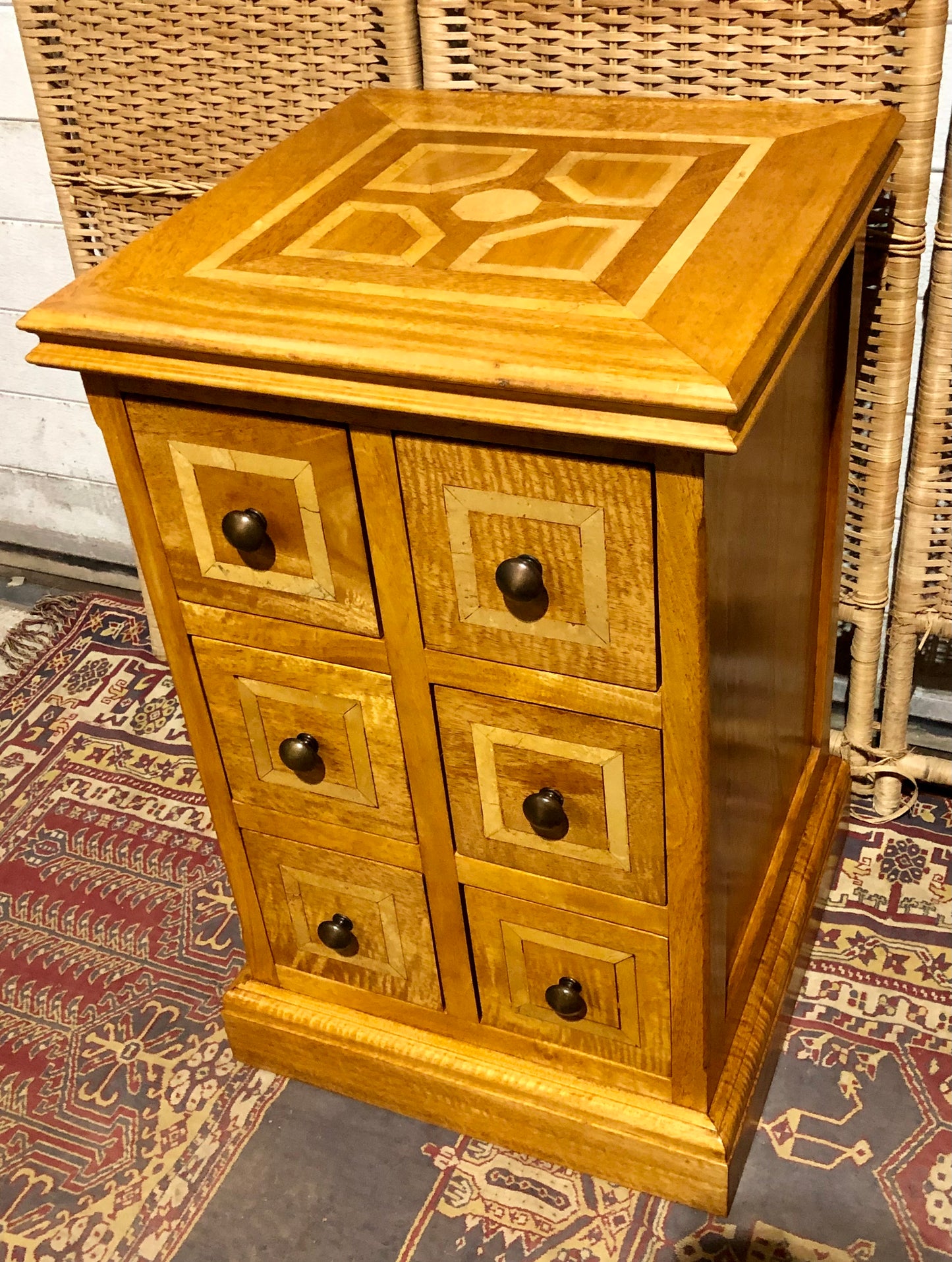 000552....Handsome Pair Of Vintage Six Drawer Chests ( sold )