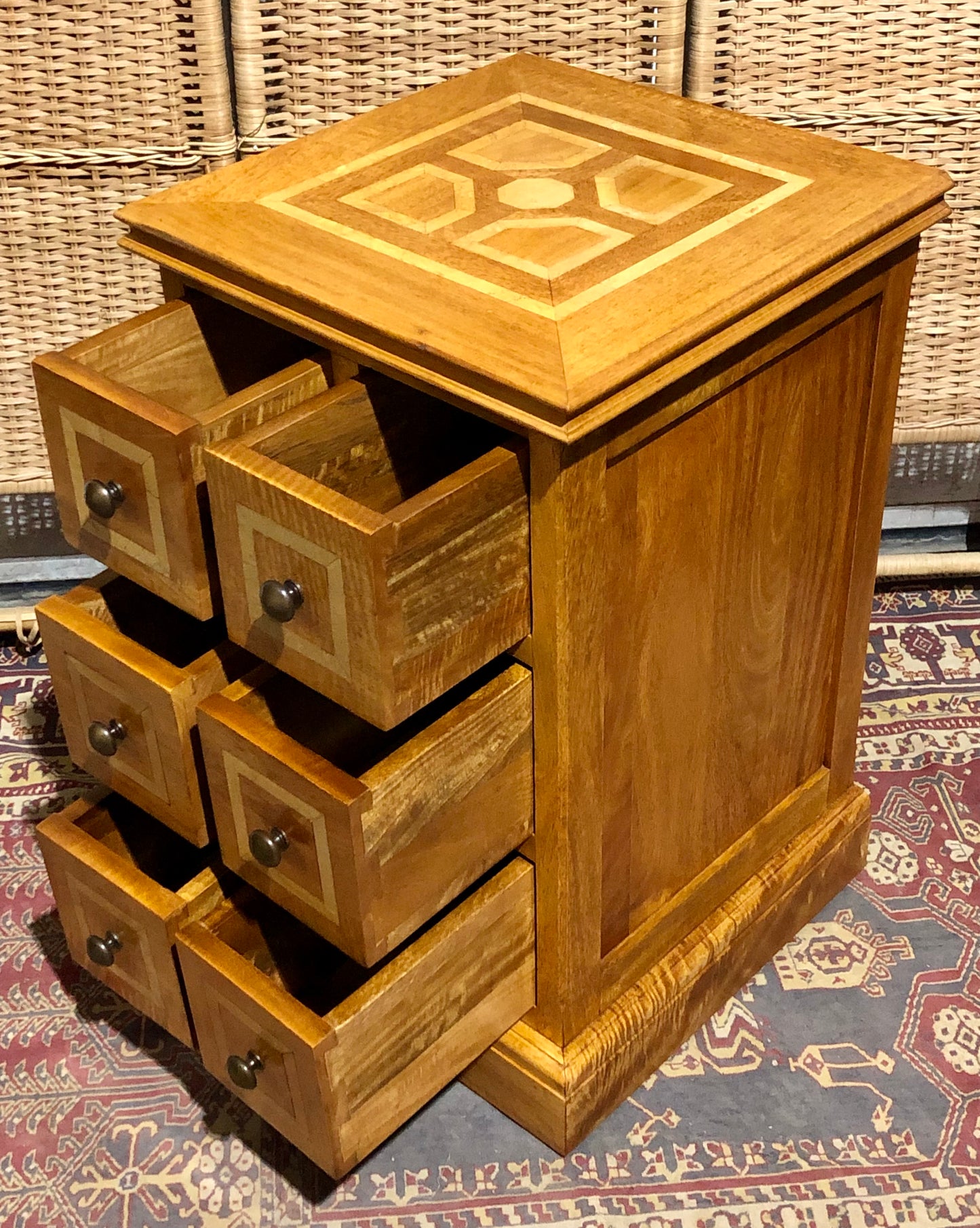 000552....Handsome Pair Of Vintage Six Drawer Chests ( sold )