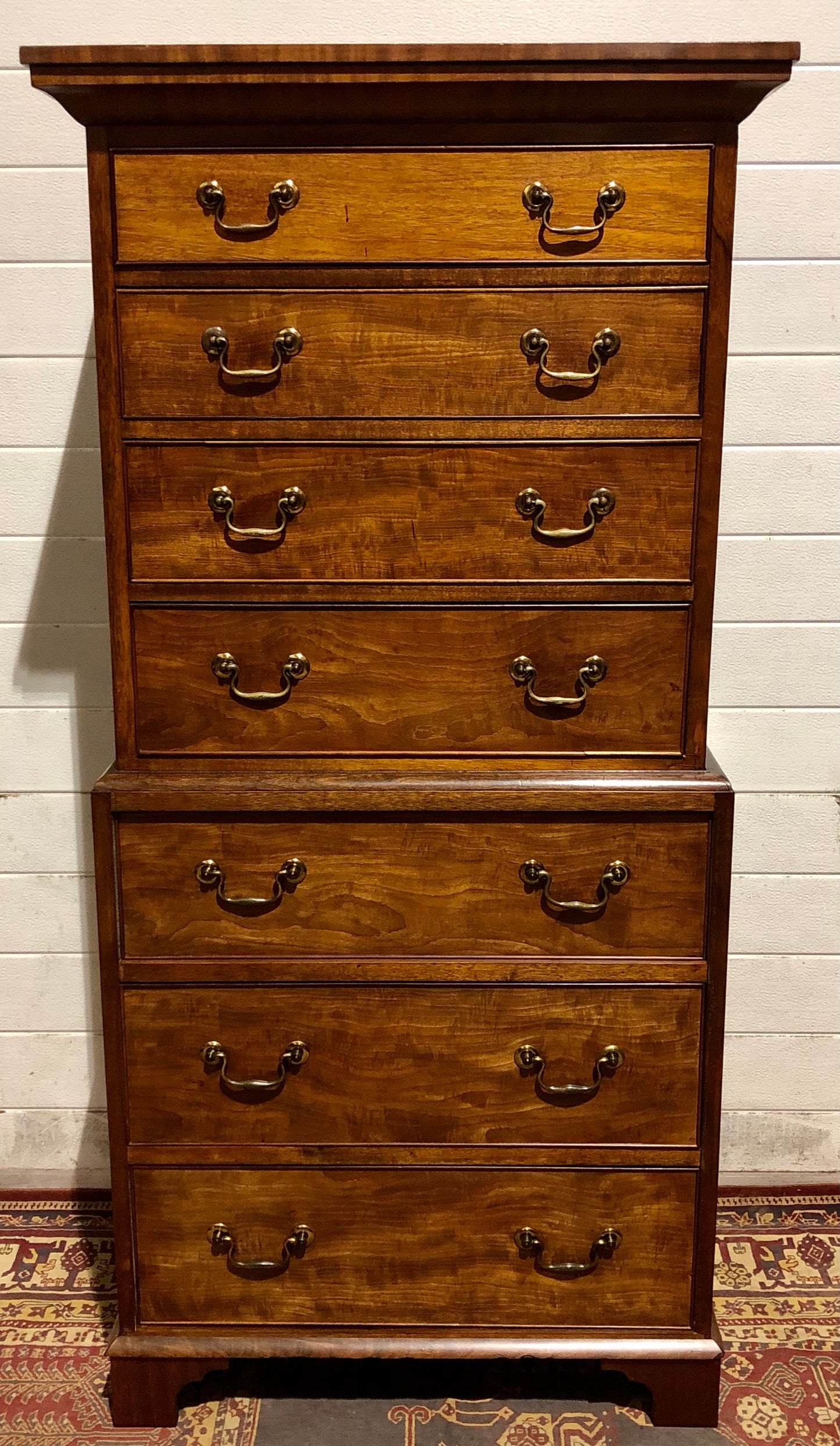 000551....Handsome Edwardian Mahogany Tallboy Chest Of Drawers
