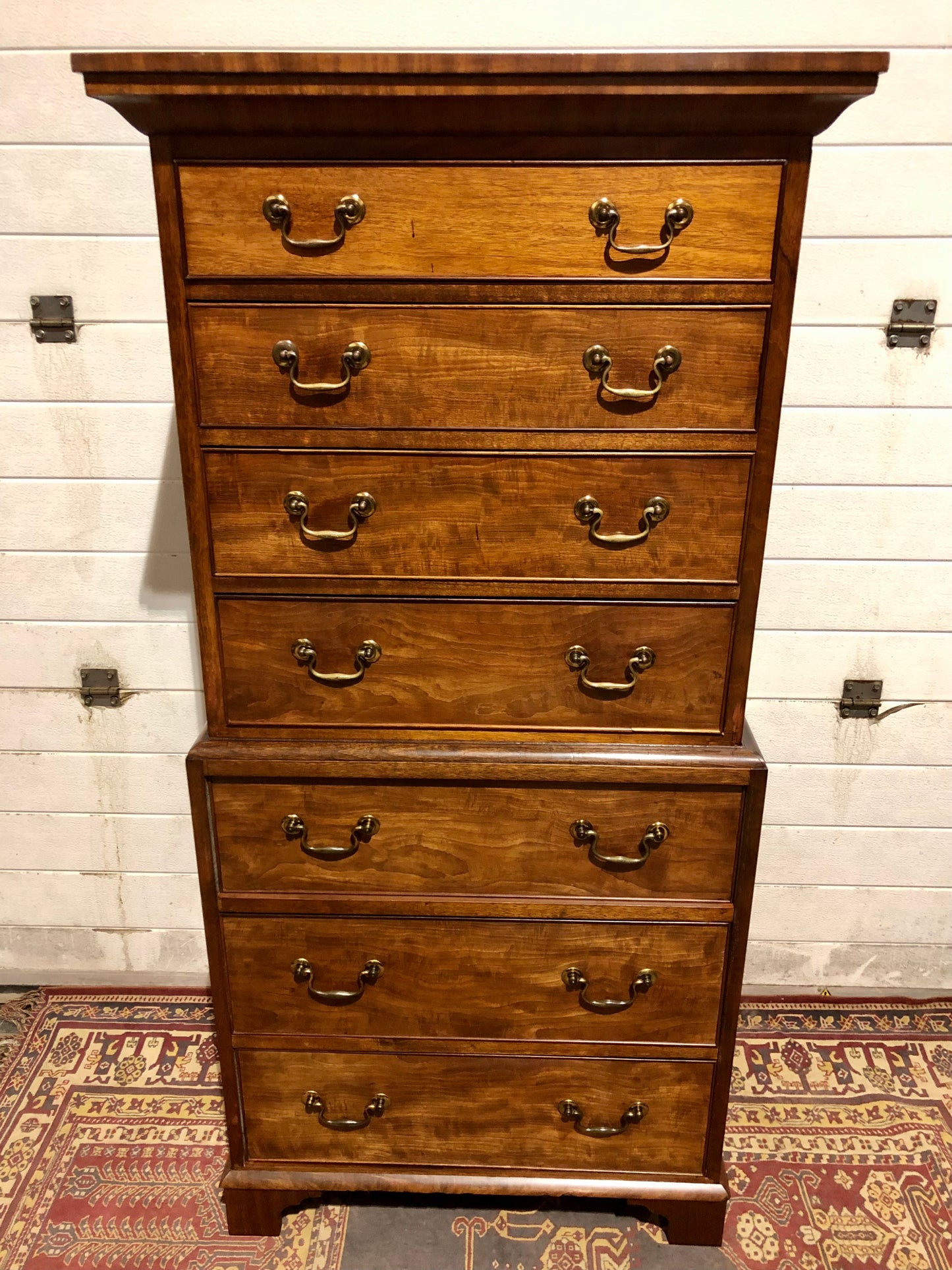 000551....Handsome Edwardian Mahogany Tallboy Chest Of Drawers