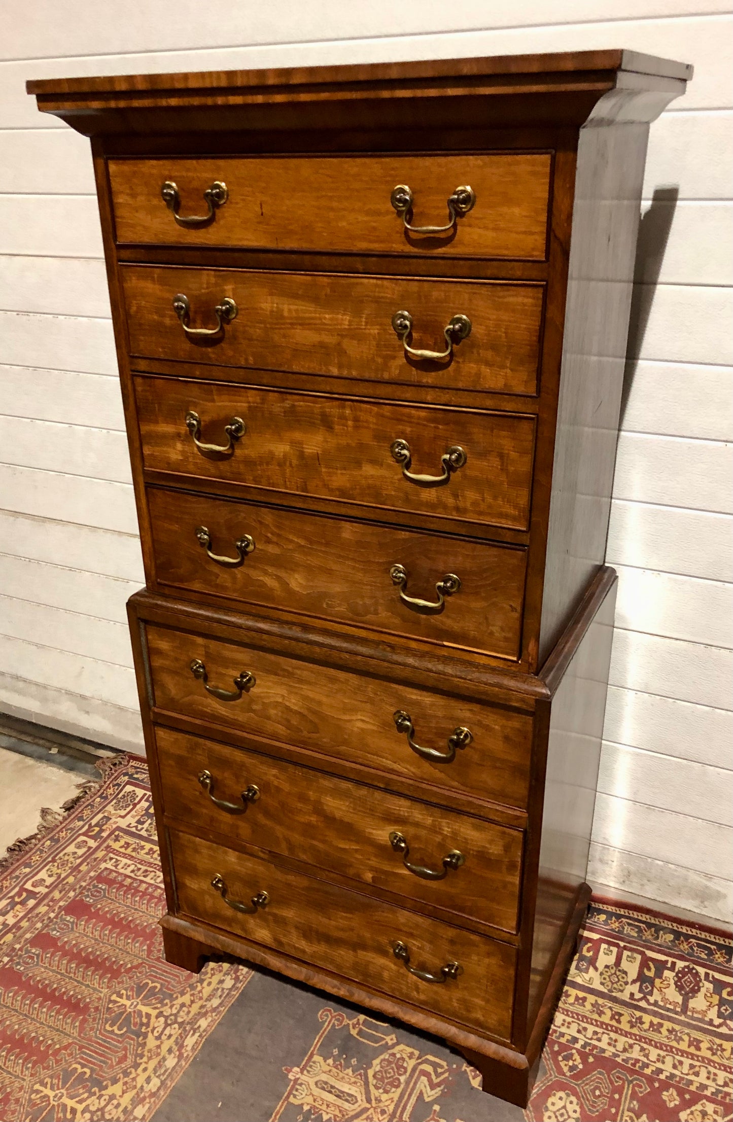 000551....Handsome Edwardian Mahogany Tallboy Chest Of Drawers