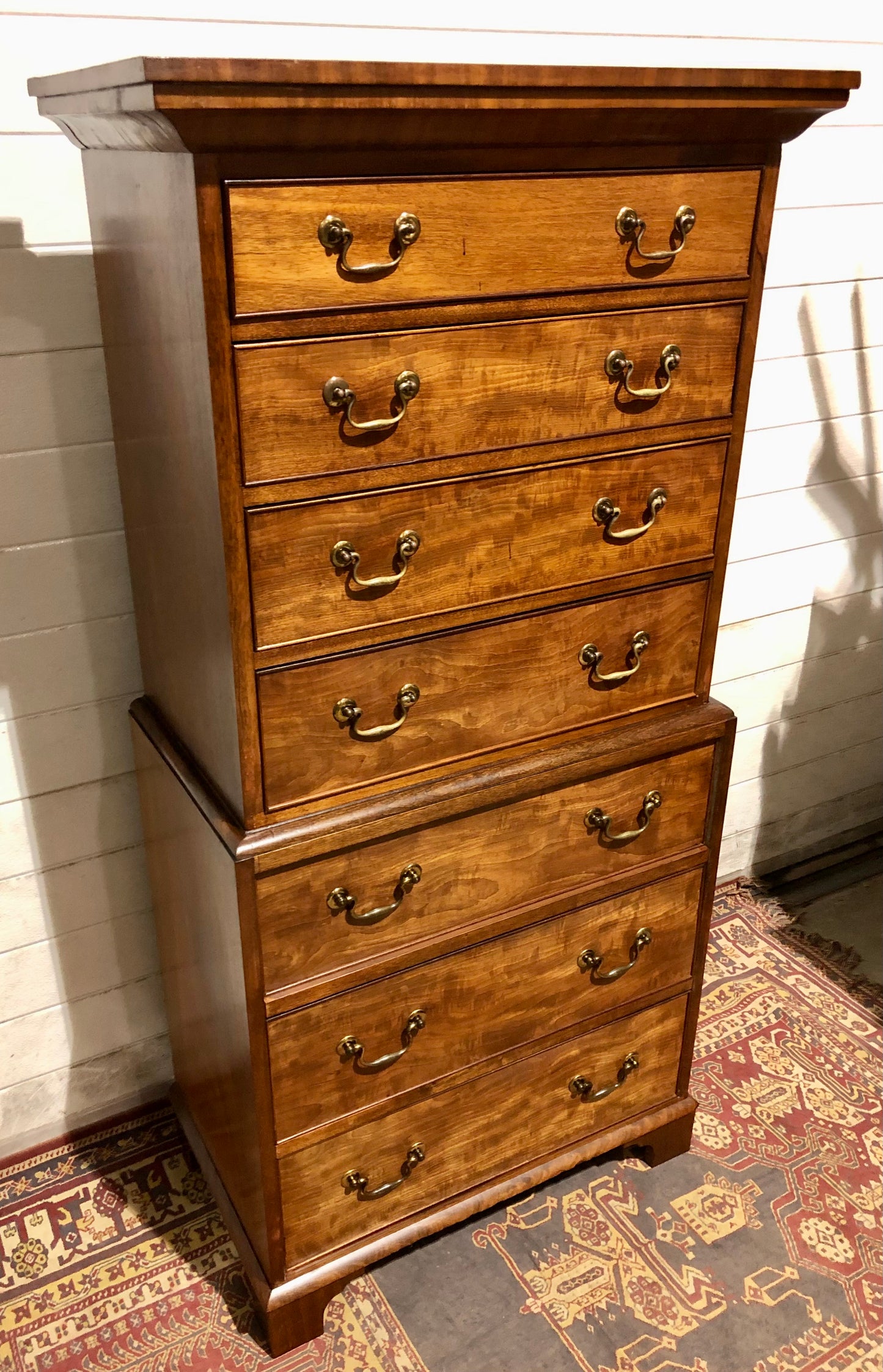 000551....Handsome Edwardian Mahogany Tallboy Chest Of Drawers
