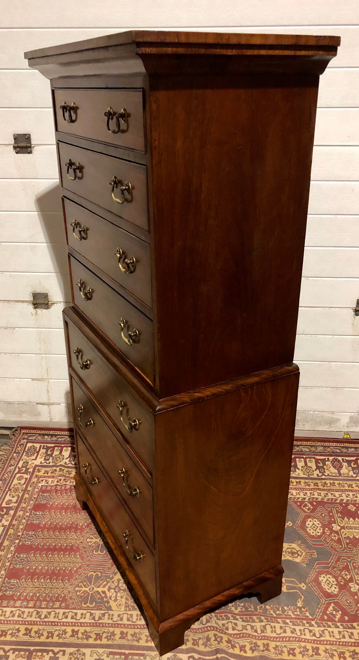 000551....Handsome Edwardian Mahogany Tallboy Chest Of Drawers