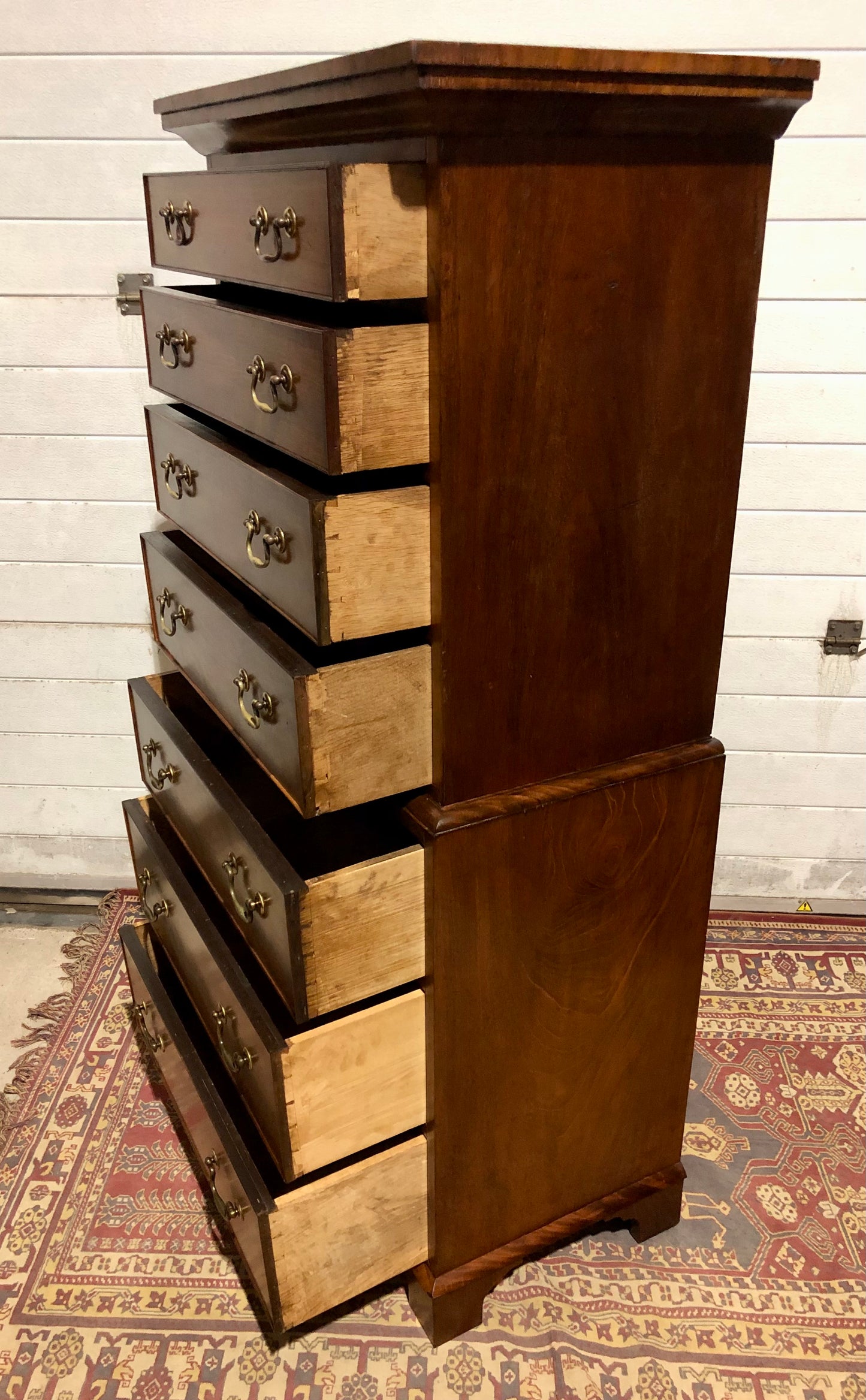 000551....Handsome Edwardian Mahogany Tallboy Chest Of Drawers