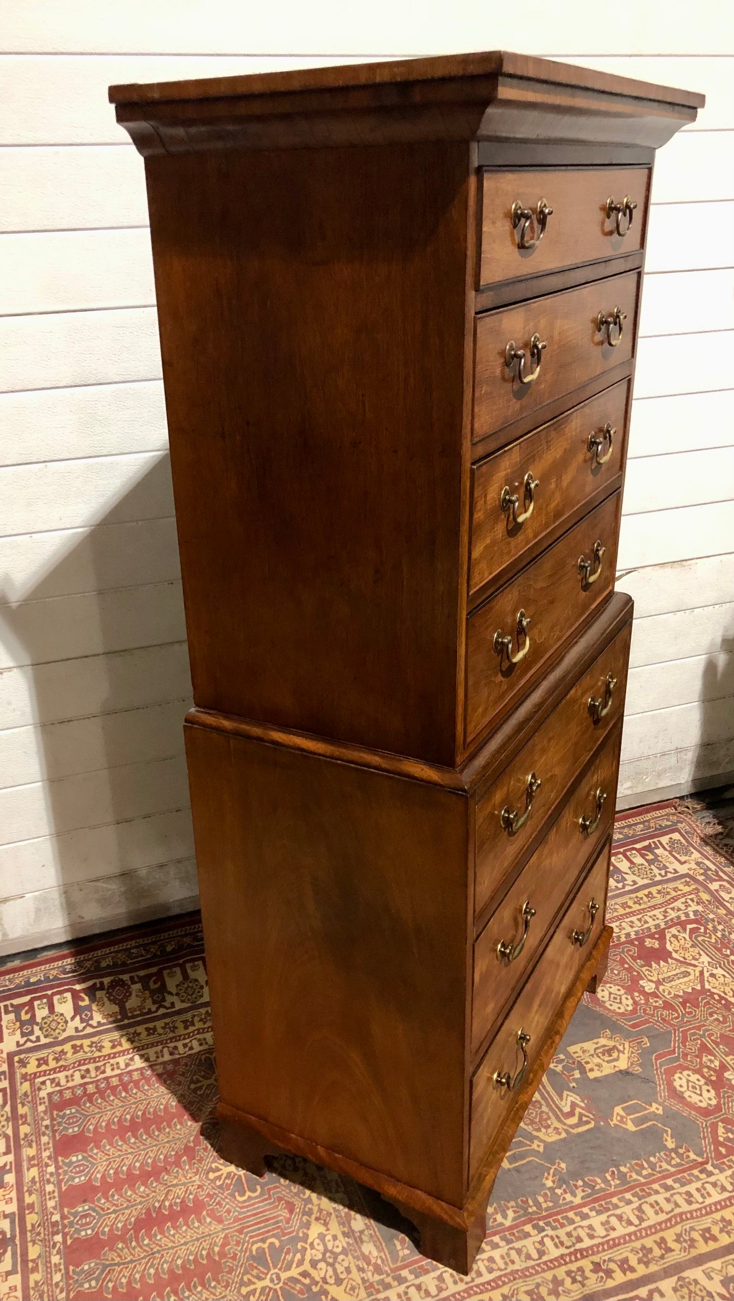 000551....Handsome Edwardian Mahogany Tallboy Chest Of Drawers