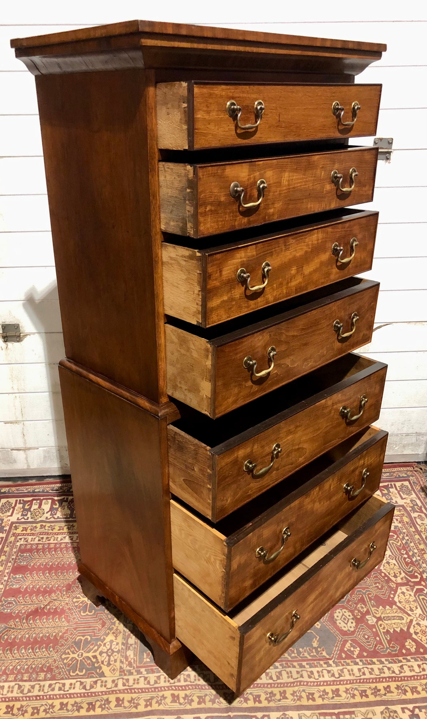 000551....Handsome Edwardian Mahogany Tallboy Chest Of Drawers