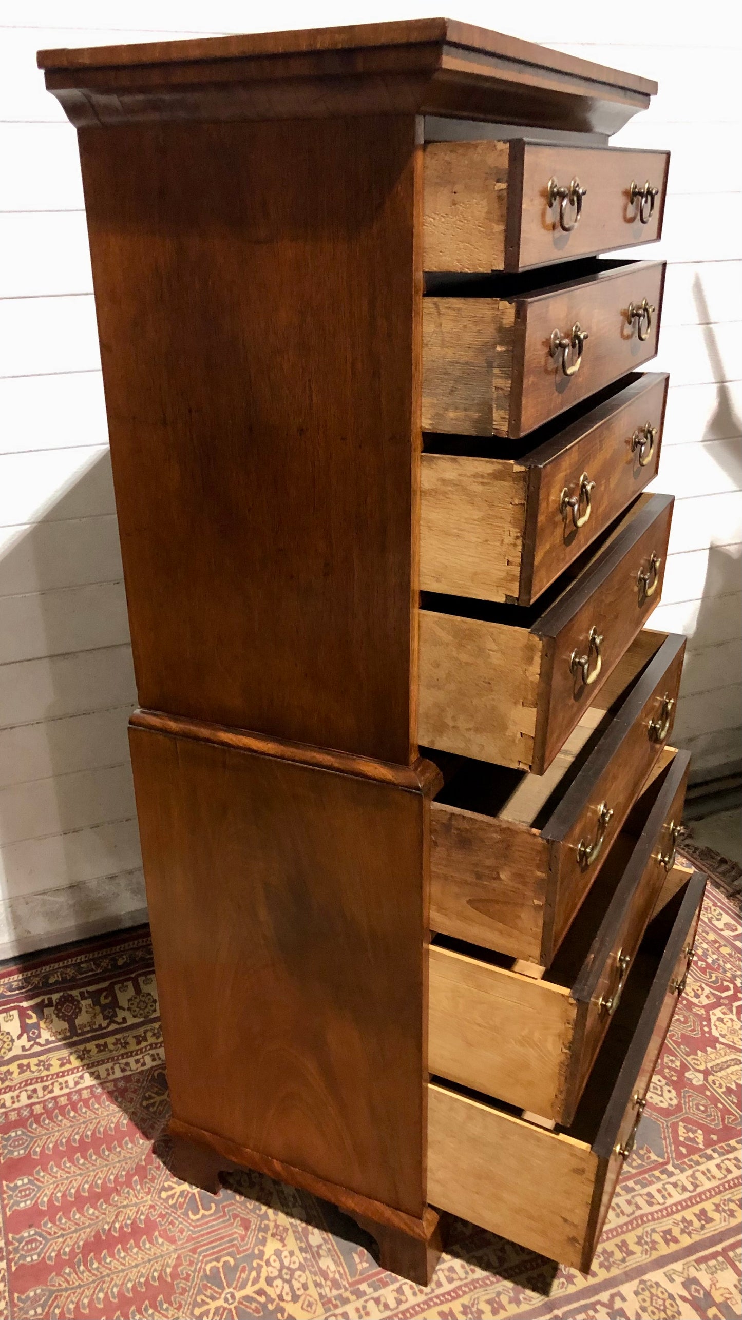 000551....Handsome Edwardian Mahogany Tallboy Chest Of Drawers