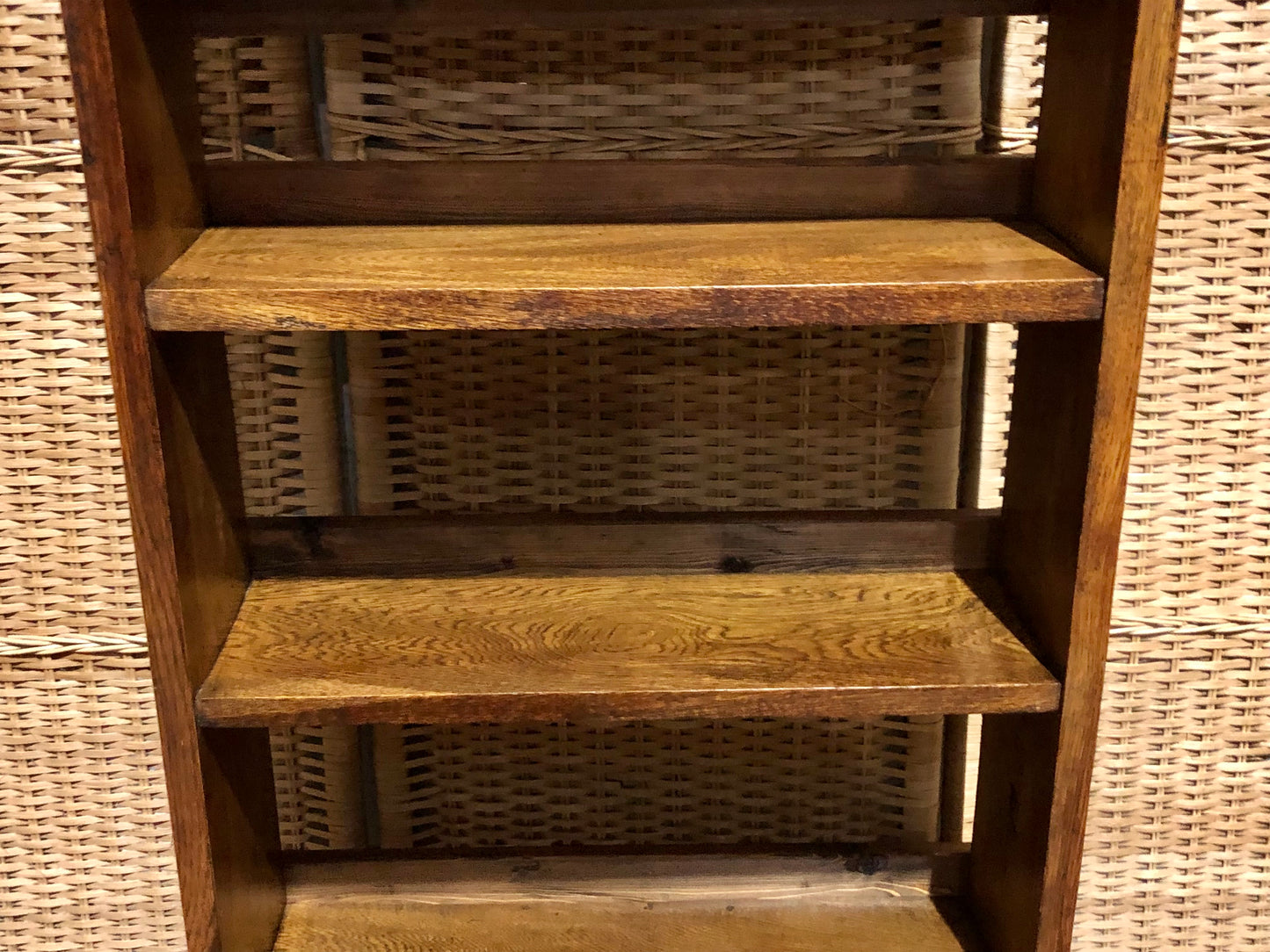 000549....Handsome Arts And Crafts Oak Bookcase ( sold )