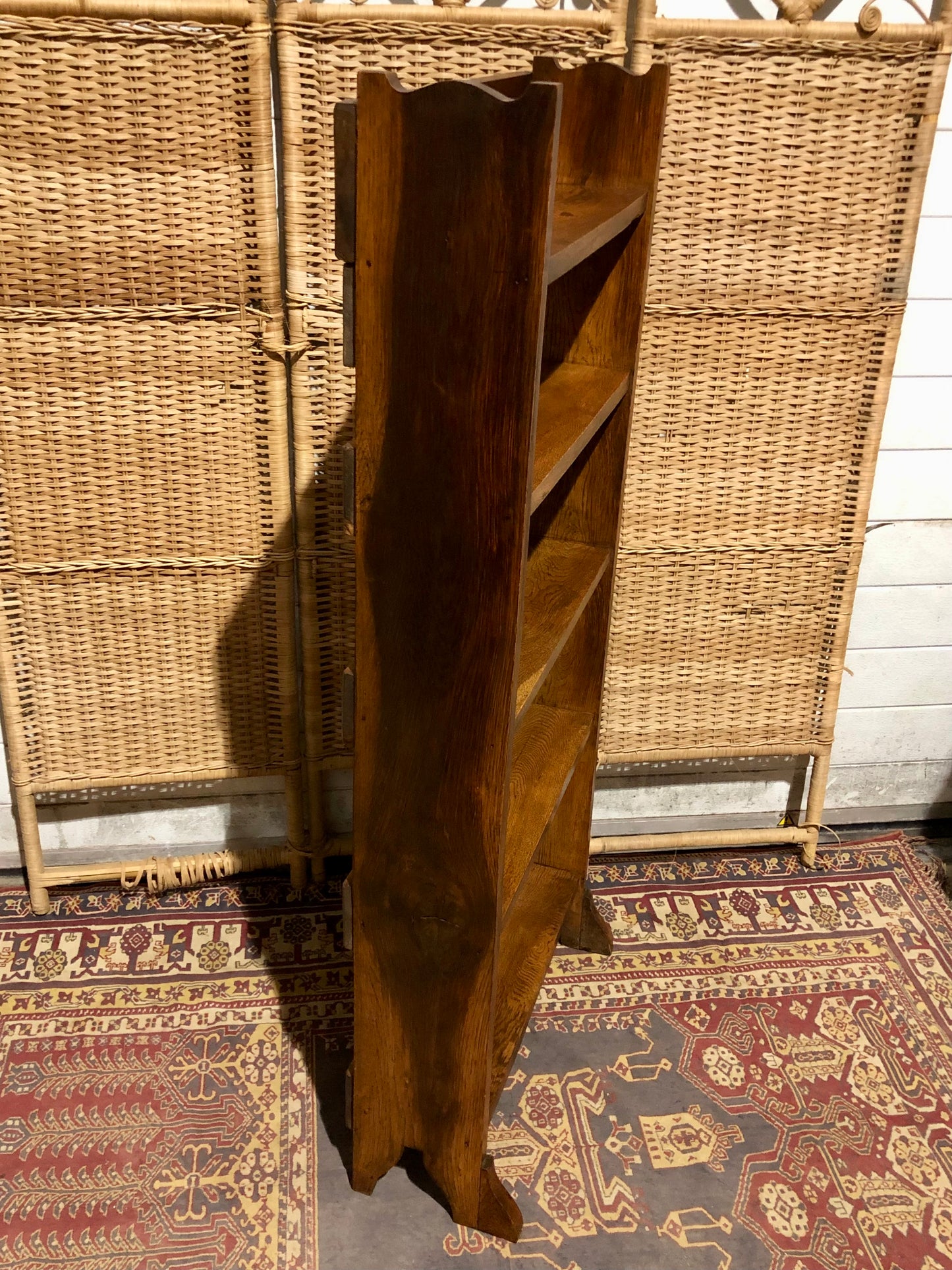 000549....Handsome Arts And Crafts Oak Bookcase ( sold )