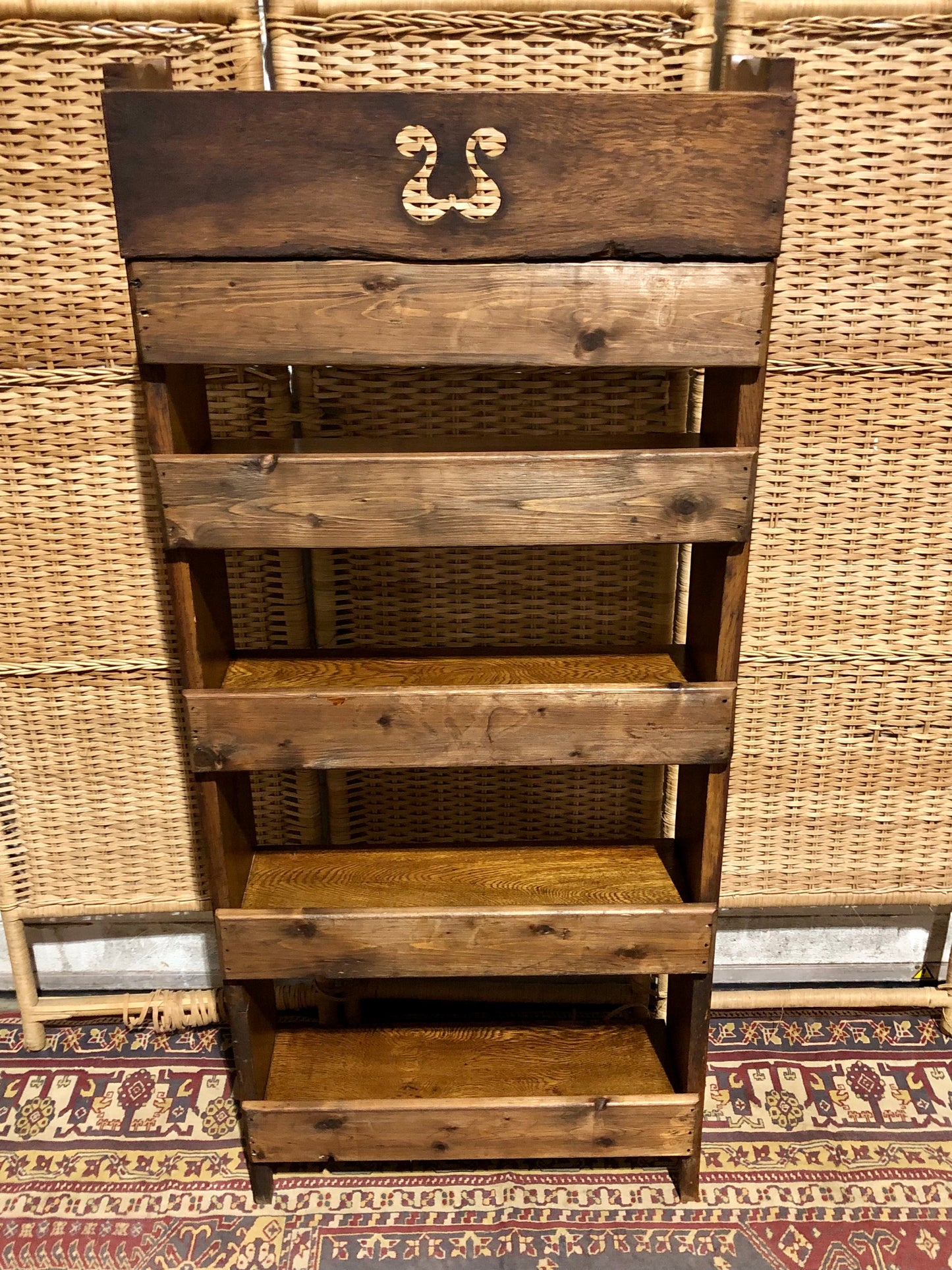 000549....Handsome Arts And Crafts Oak Bookcase ( sold )