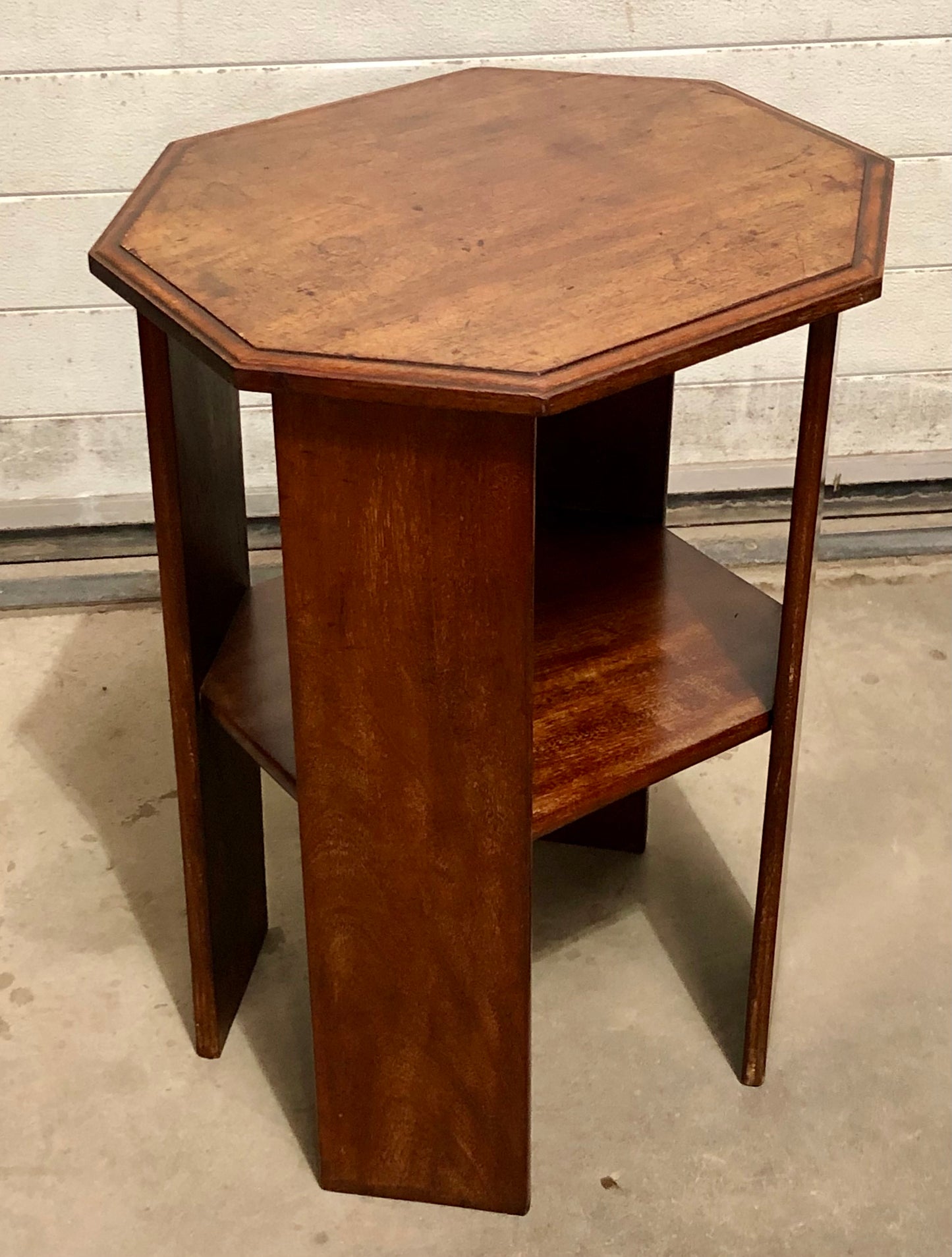 000707....Art Deco Solid Walnut Occasional Table