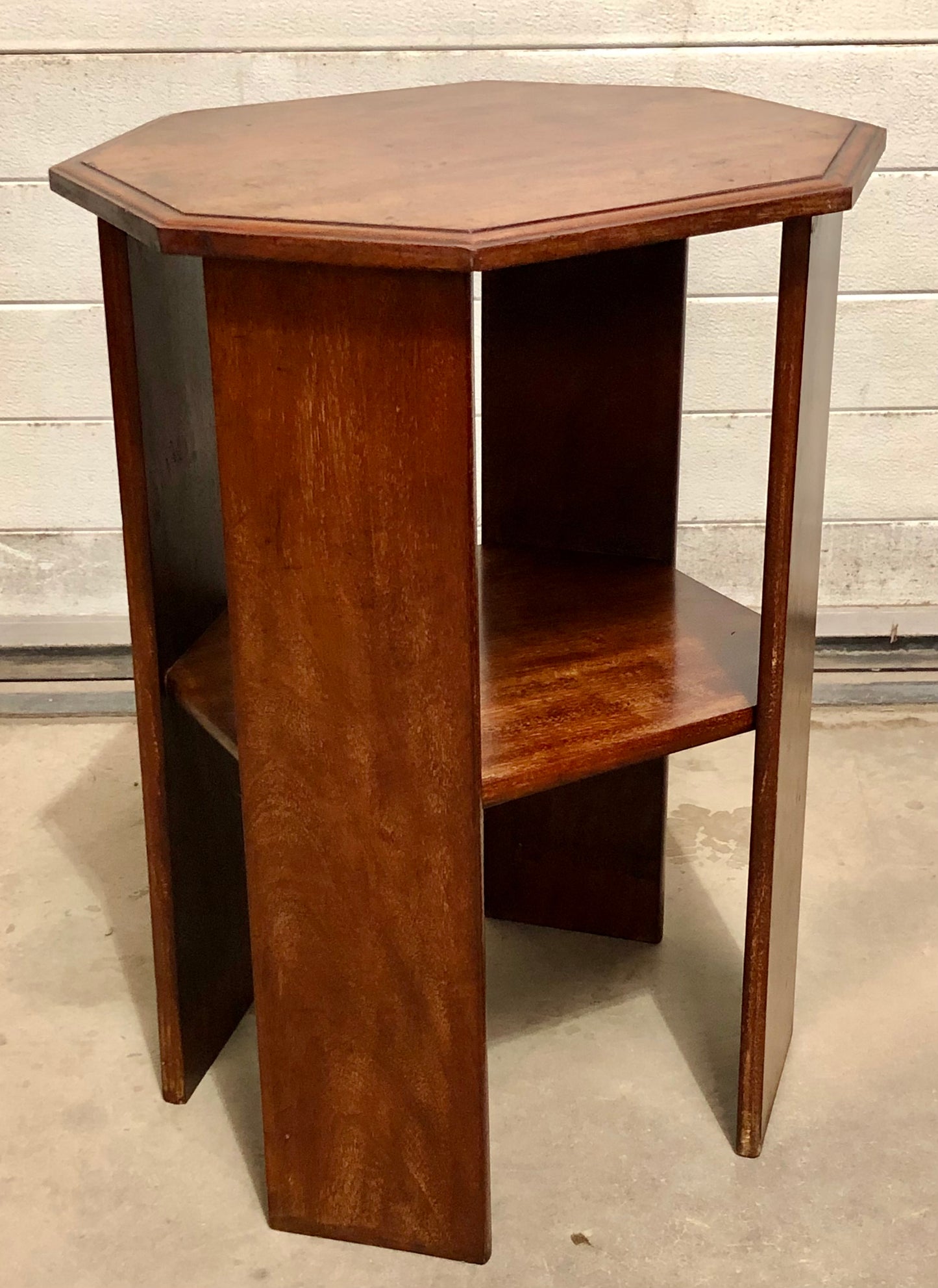 000707....Art Deco Solid Walnut Occasional Table